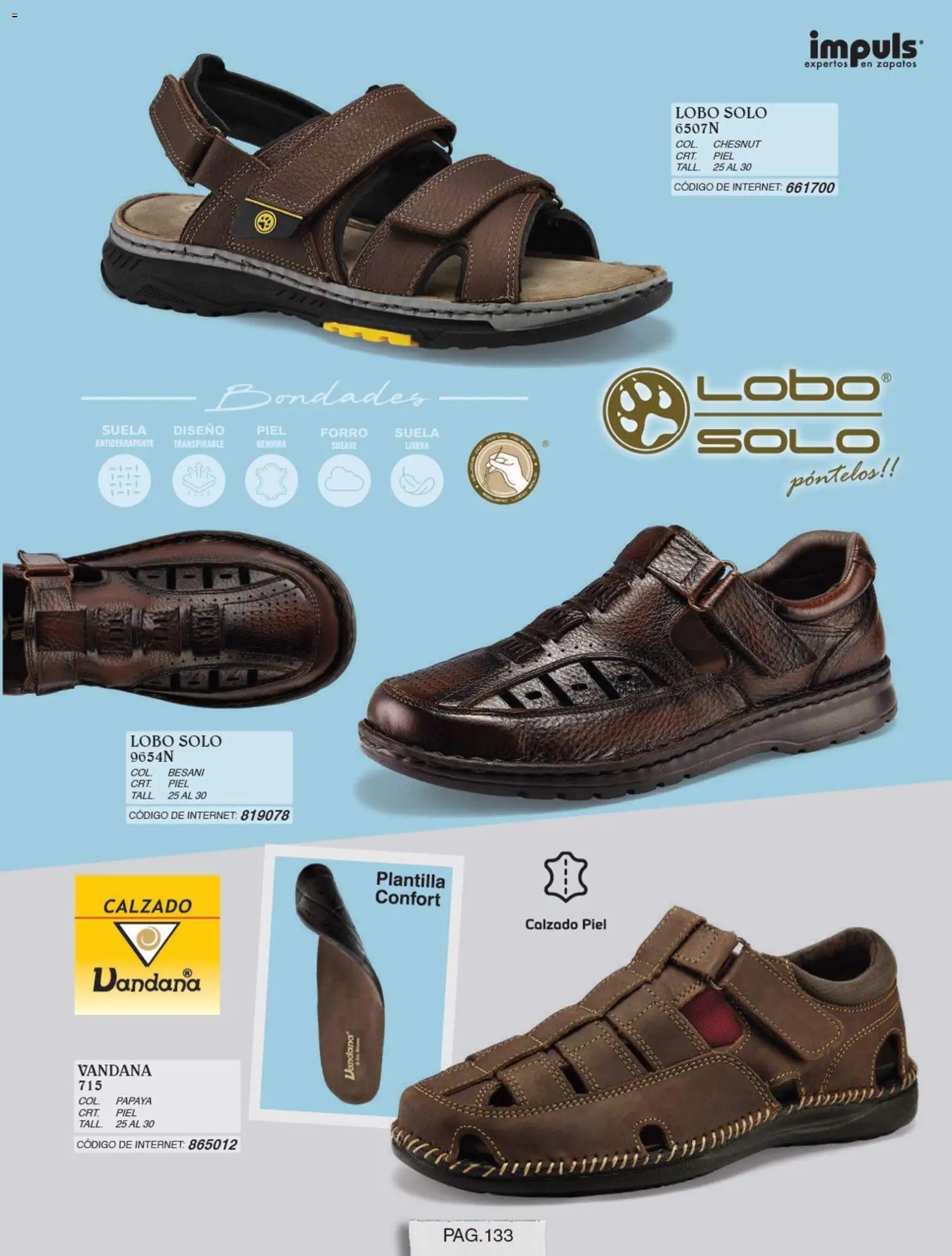 Nuevas ofertas de Impuls válidas en toda la República Mexicana desde el 01/07/2026. ¡Encuentra las mejores ofertas en Impuls catálogo Caballero! | Página: 135 | Productos: Zapatos