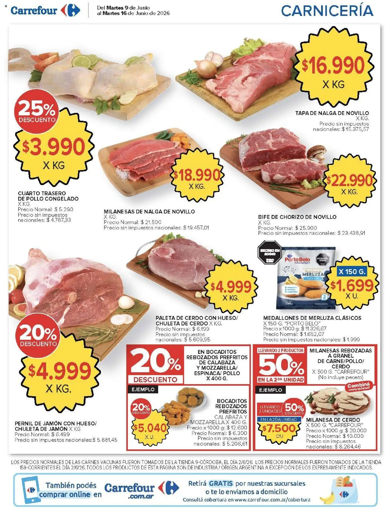 Carrefour ofertas │ válido desde el 09.06.2026 | Página: 9 | Productos: Pollo, Paleta, Chorizo, Cerdo