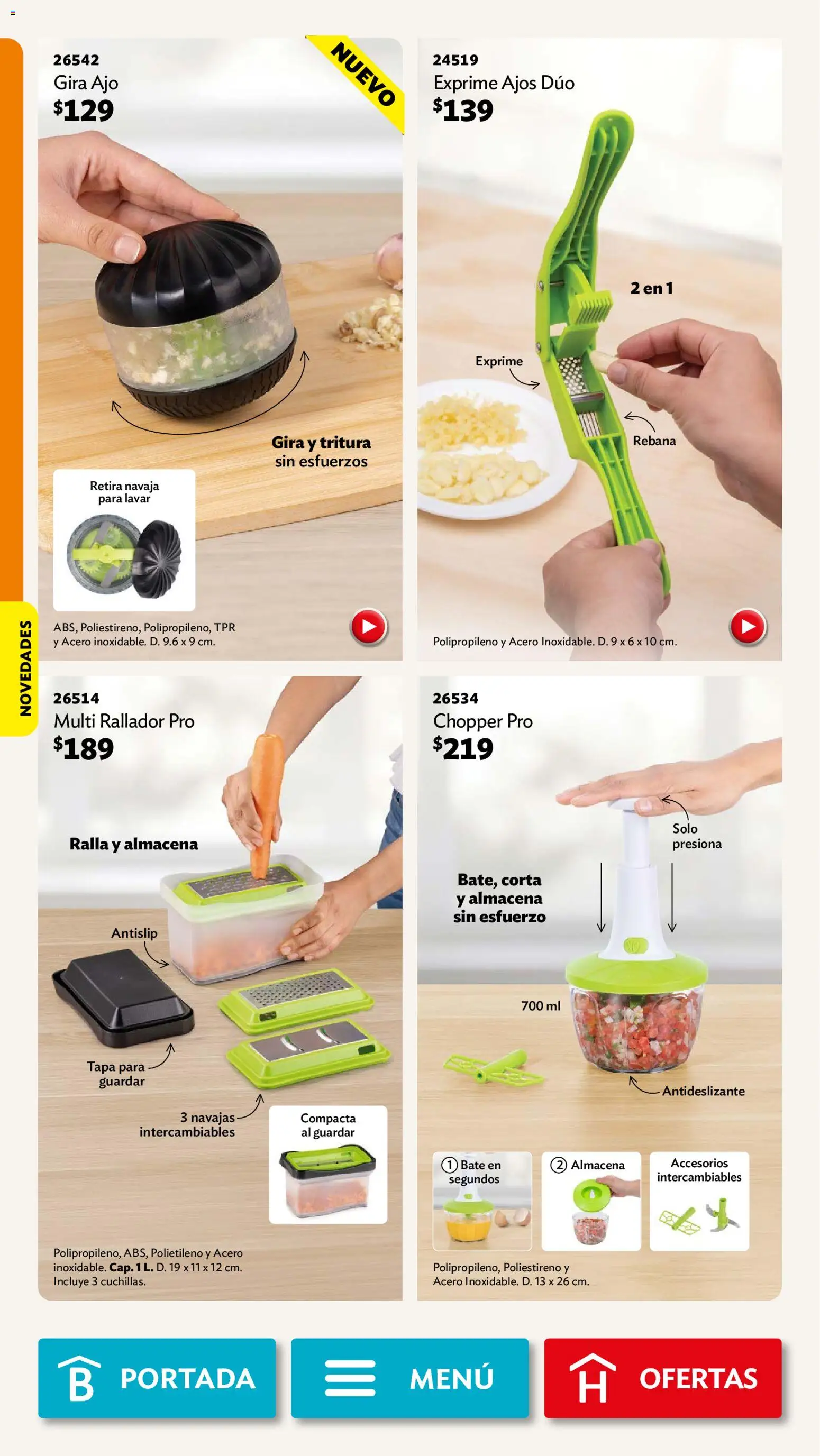 Nuevas ofertas de Betterware válidas en toda la República Mexicana desde el 29/06/2026. ¡Encuentra las mejores ofertas en Betterware campaña 7 2026! | Página: 40 | Productos: Navaja, Ajo
