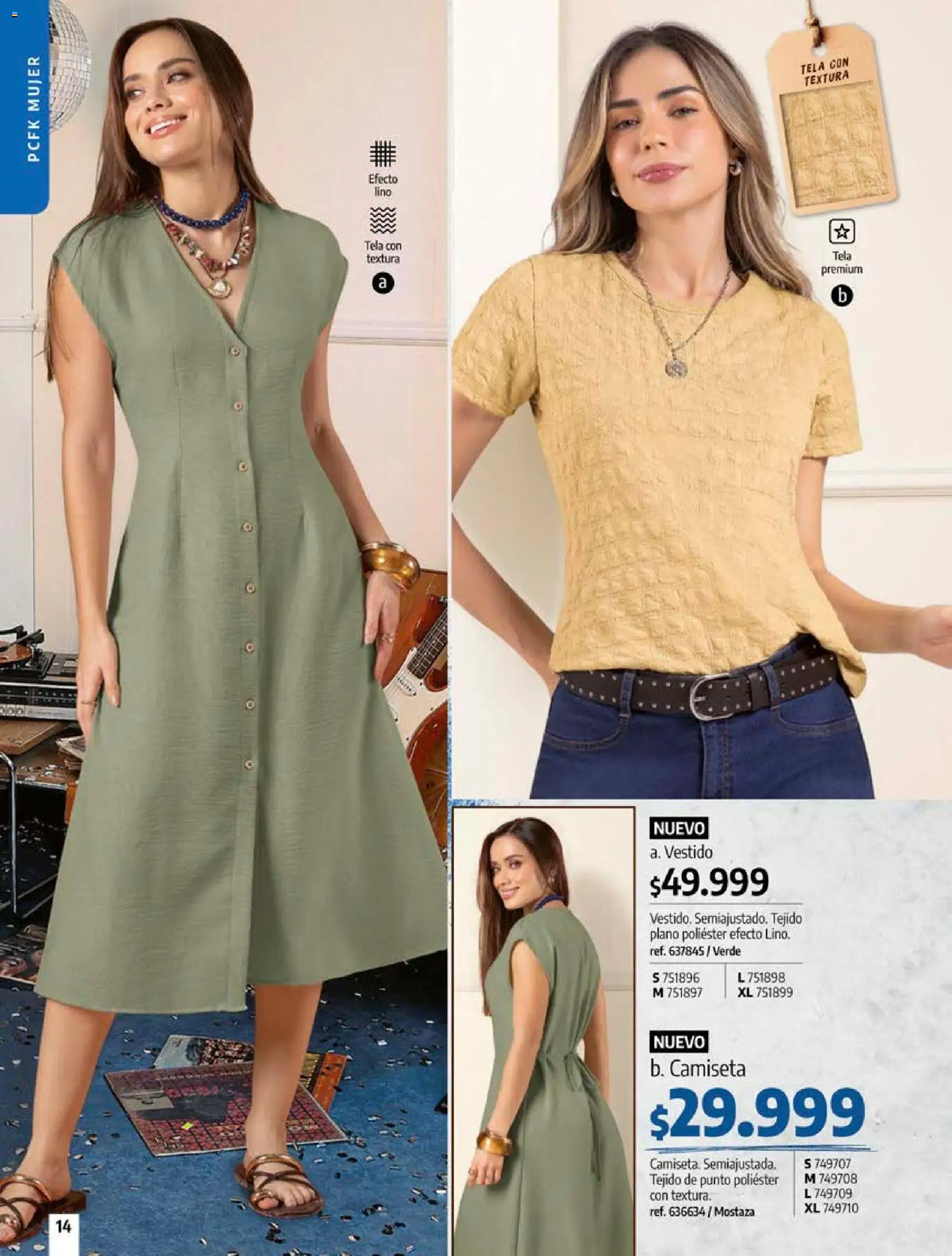 Pacifika revista - valida desde el 12/07/2026 | Página: 14 | Productos: Camiseta, Vestido, Mostaza