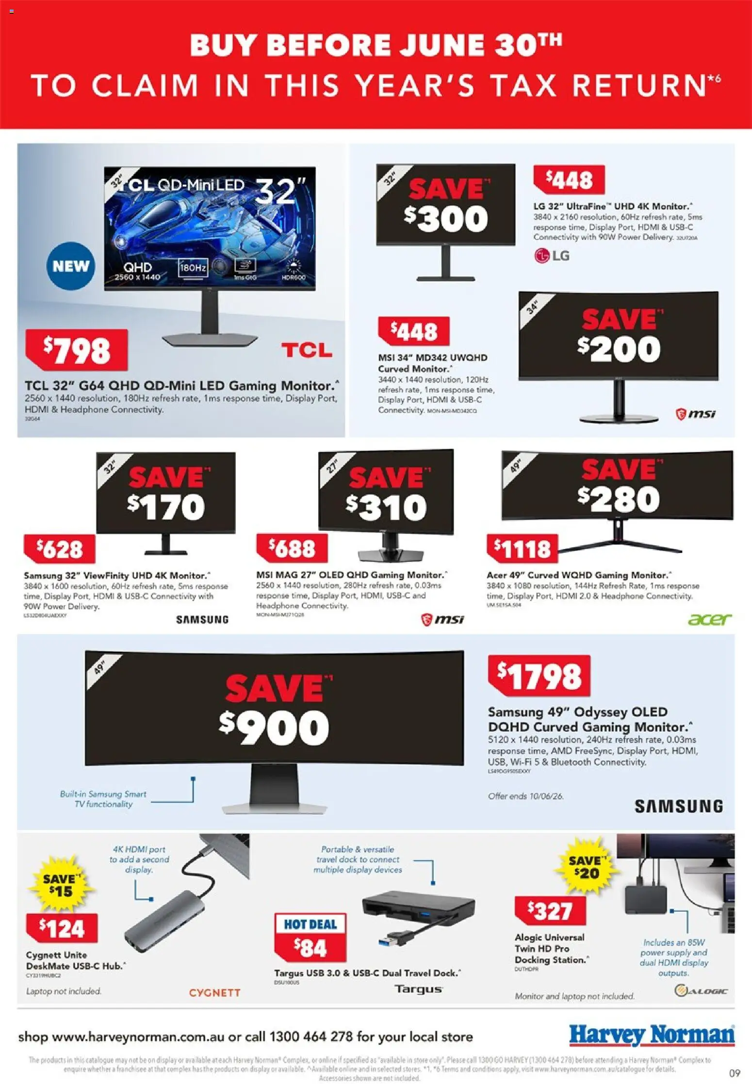 Harvey Norman catalogue - valid from 05.06.2026 | Page: 9 | Products: Accessories, Monitor, Tv, Laptop