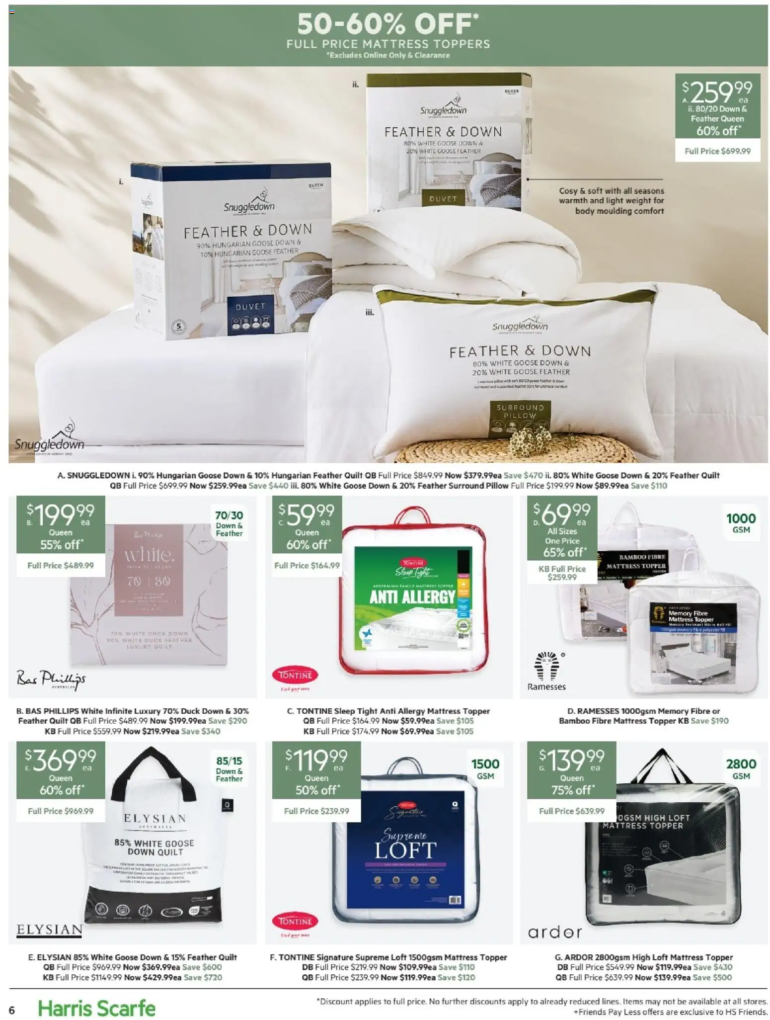 Harris Scarfe catalogue - valid from 20/08/2026 | Page: 6 | Products: Mattress topper, Weight, Goose, Mattress