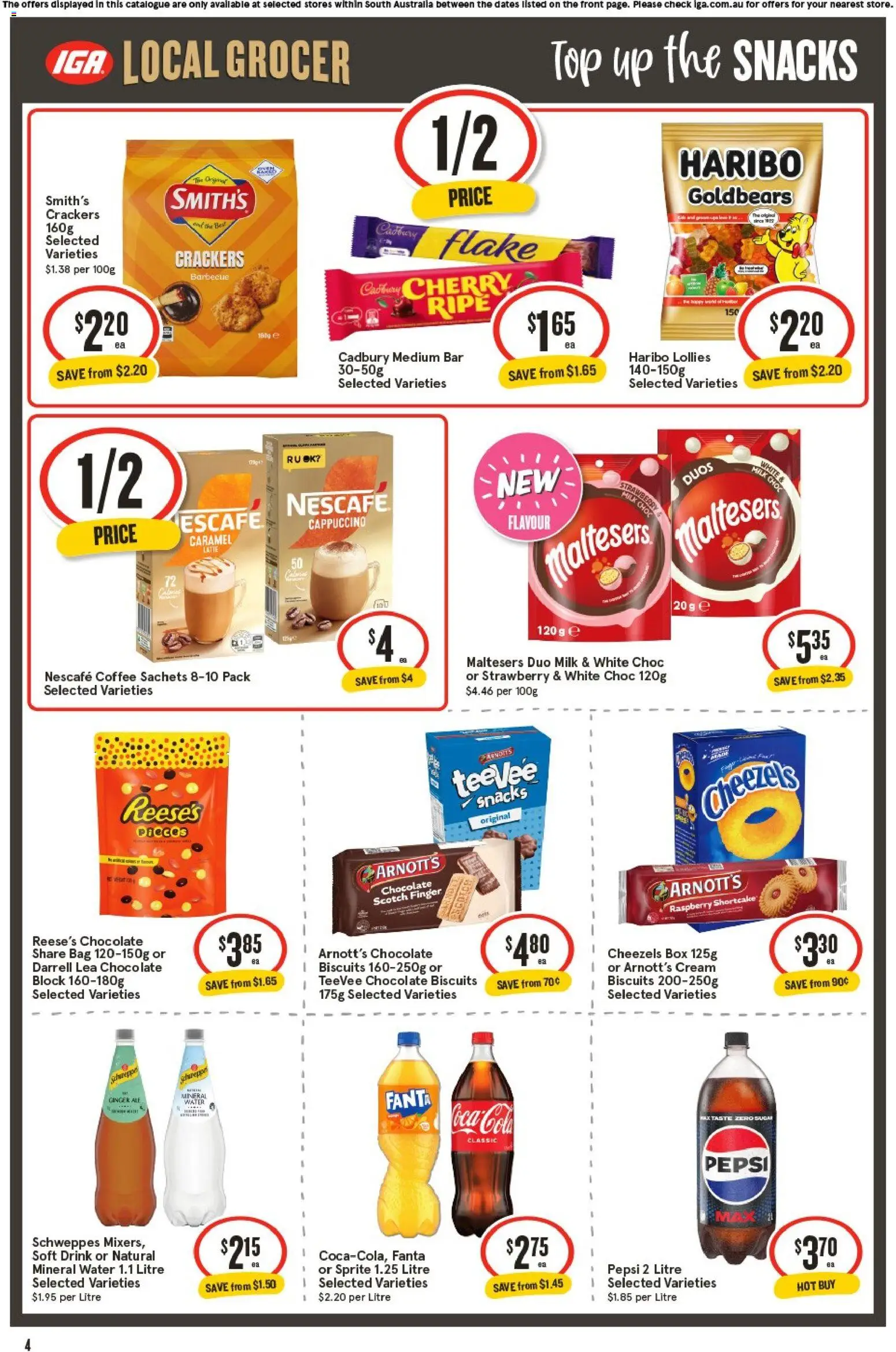 IGA catalogue - valid from 26/08/2026 | Page: 4 | Products: Food, Apples, Carrots, Iceberg lettuce