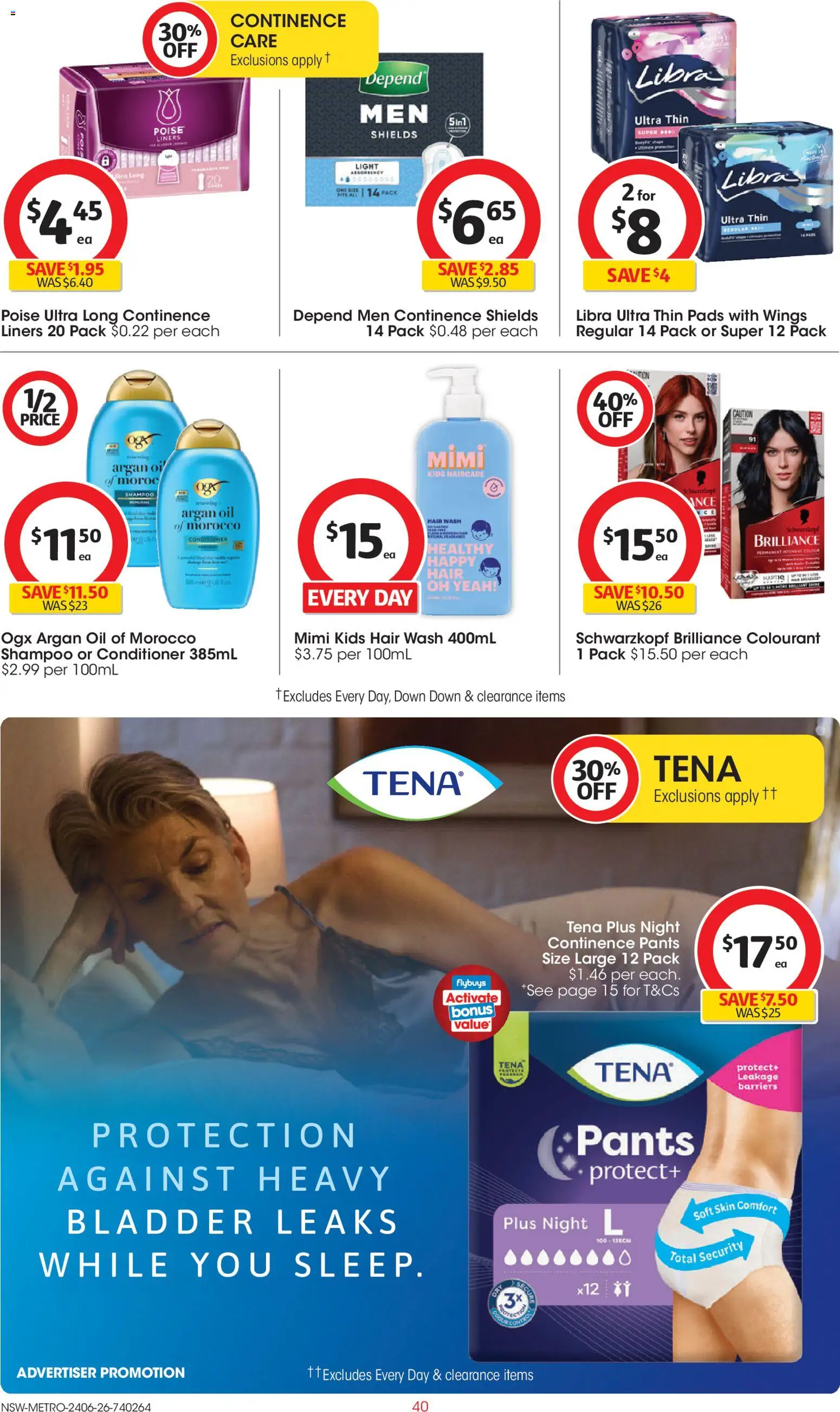Coles catalogue - valid from 24/06/2026 | Page: 40 | Products: Light, Shampoo, Oil, Argan oil