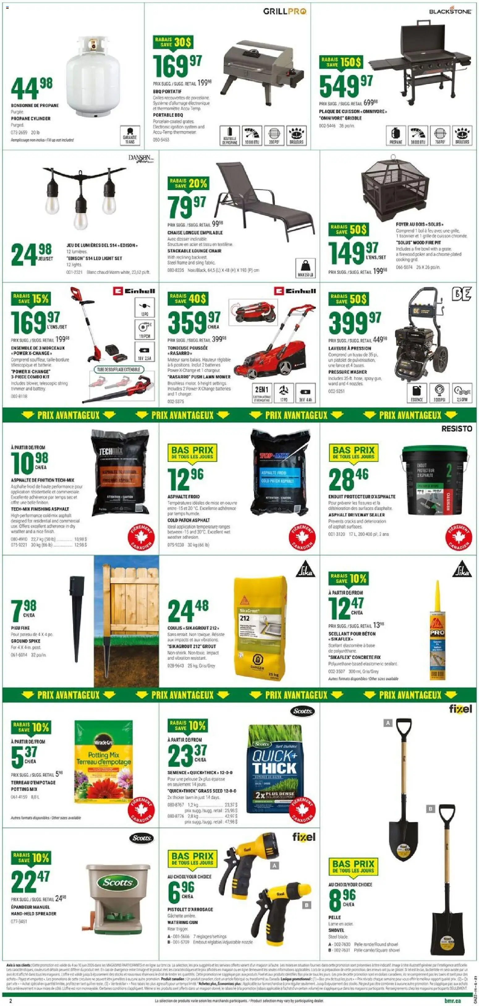 BMR flyer valid from 04.06.2026 | Page: 3 | Products: Mower, Chair, Battery