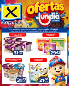 X Supermercados ofertas Jundiá - Pré-Visualização do folheto da loja X Supermercados, válido de 09.05.2026