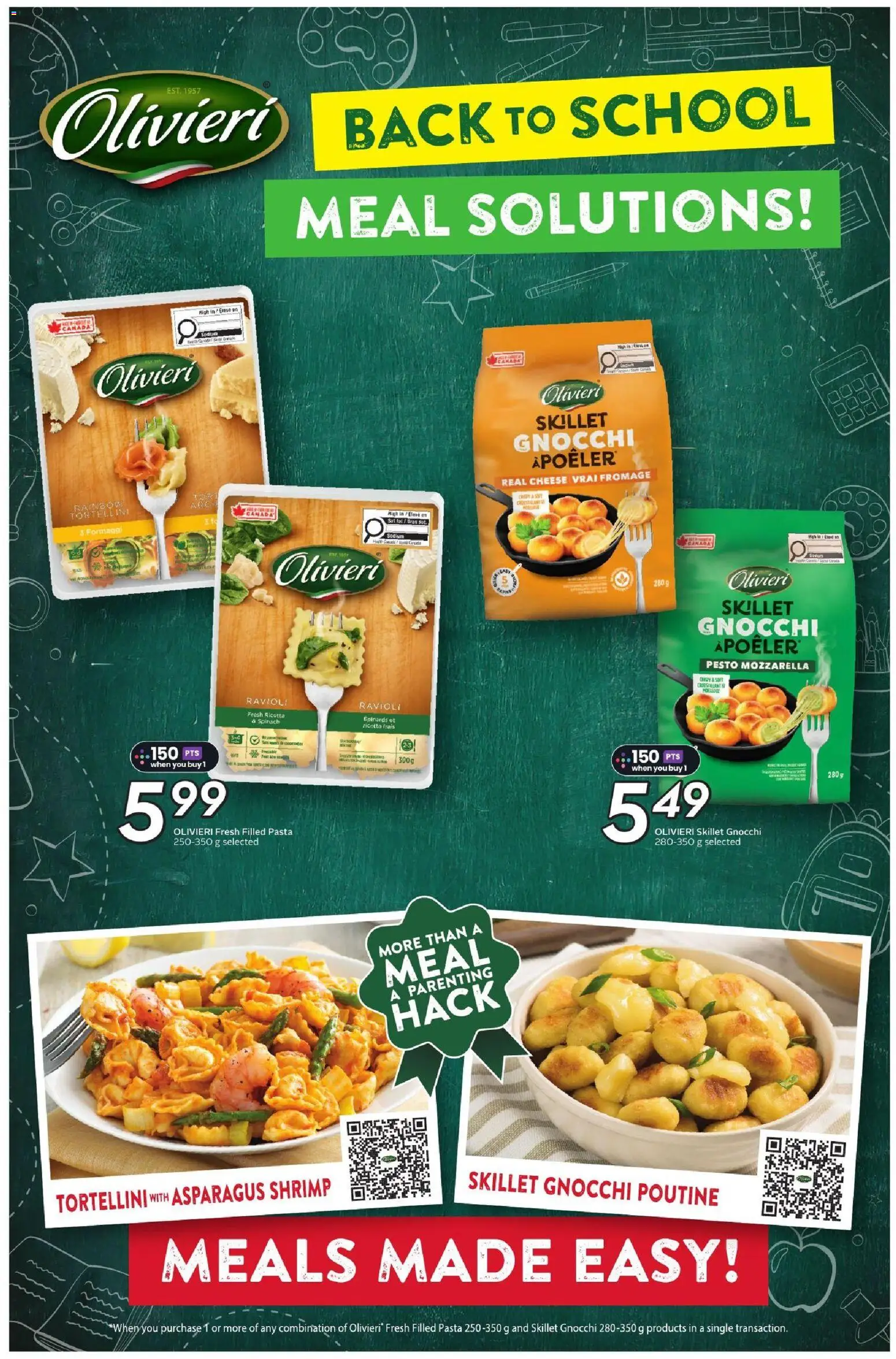 Safeway flyer valid from Aug 27, 2026 | Page: 20 | Products: Ricotta, Spinach, Asparagus, Cheese