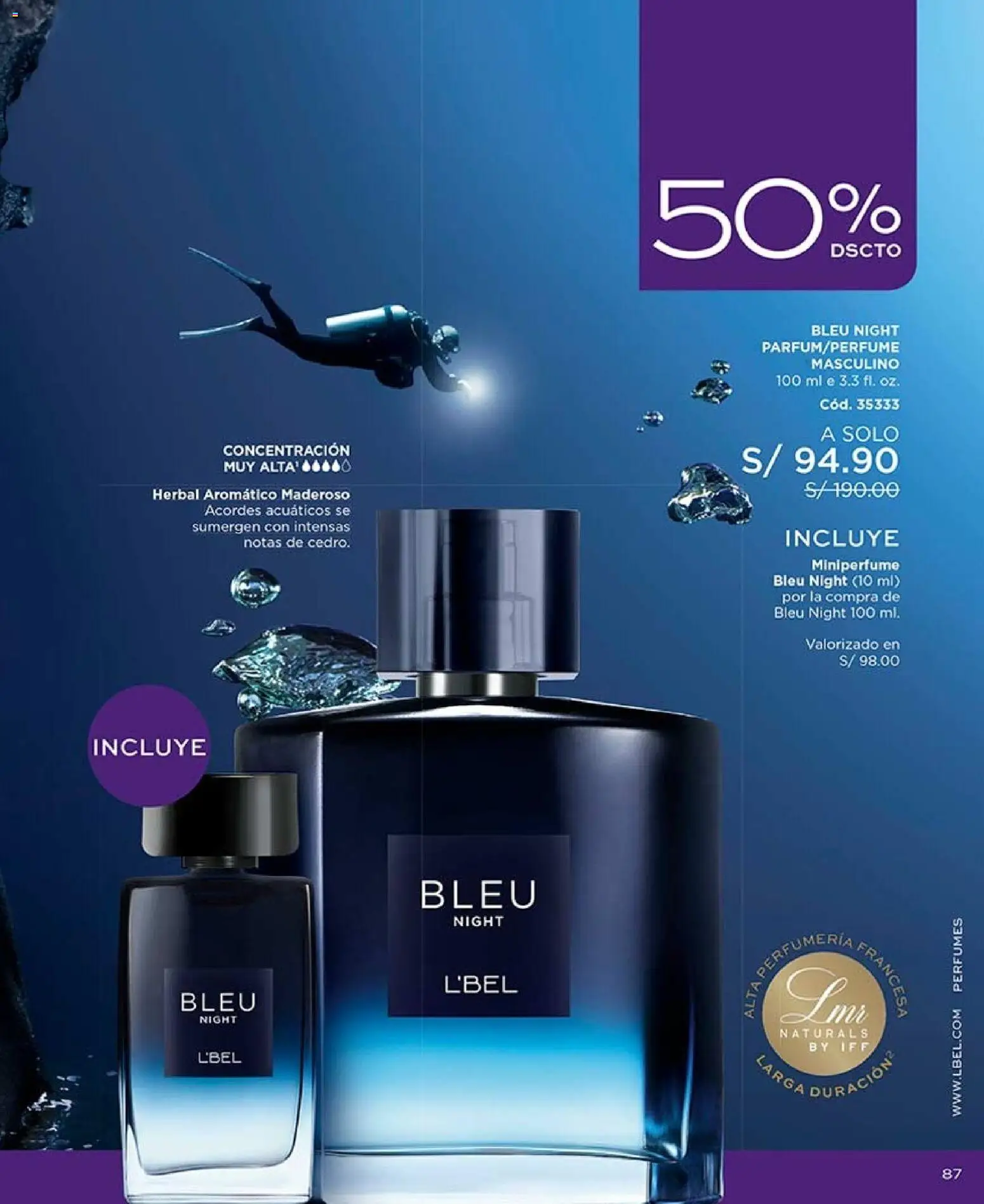 Catálogo L'Bel válido desde 02/08/2026 | Página: 87 | Productos: Perfumes