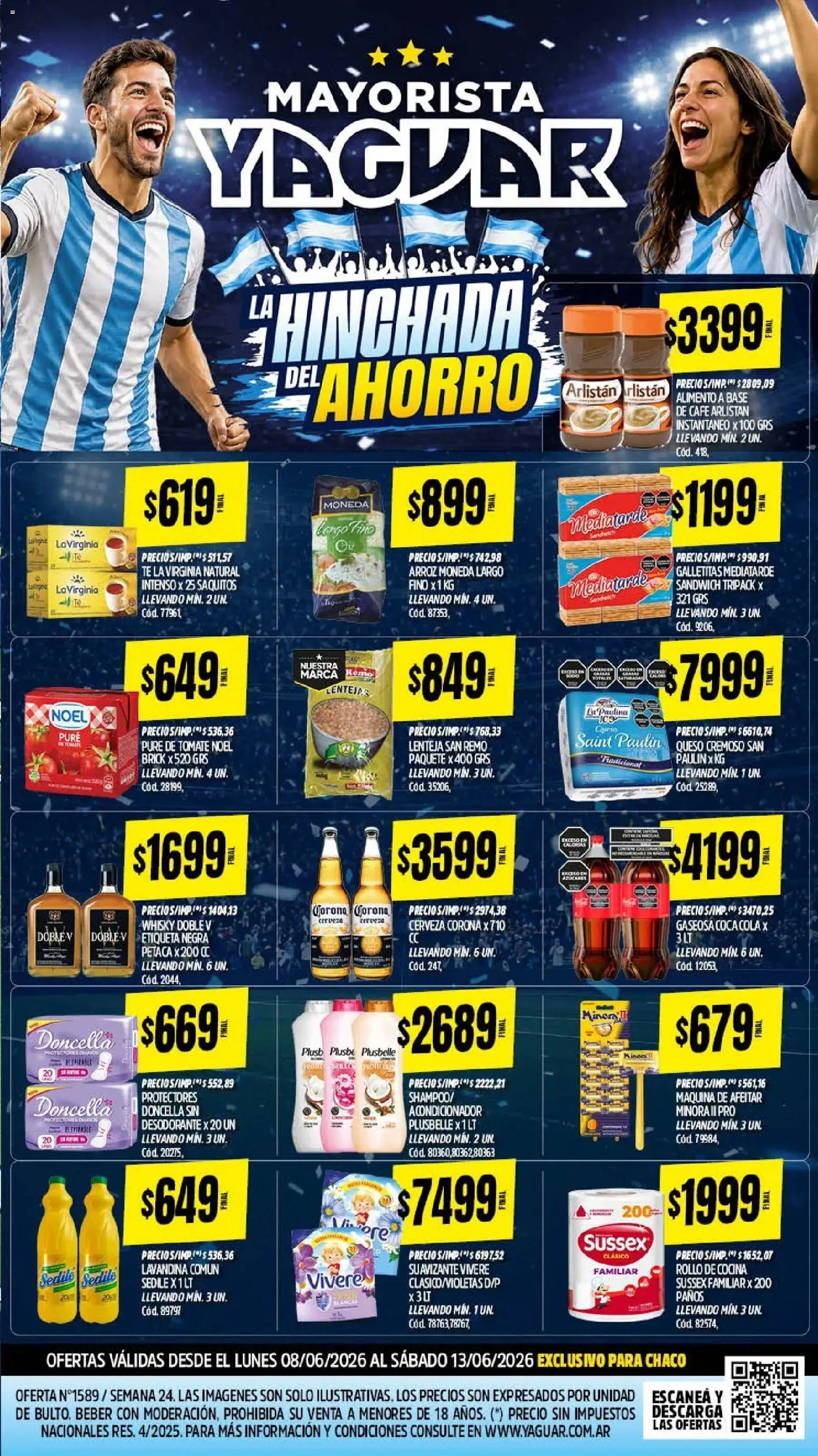 Yaguar - Oferta Semanal Chaco │ válido desde el 08.06.2026 | Página: 2 | Productos: Cocina, Gaseosa, Pure de Tomate, Café