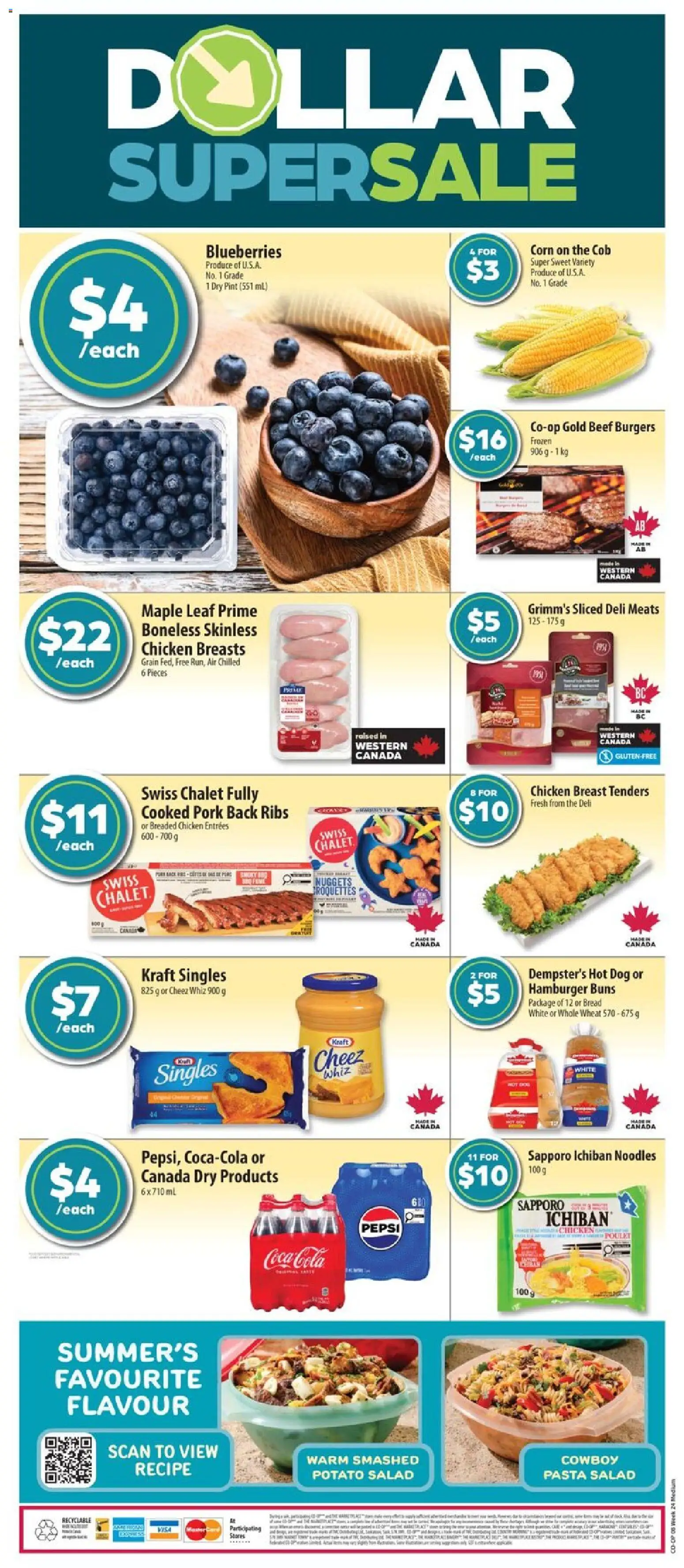 Co-op Food flyer valid from 11.06.2026 | Page: 2 | Products: Noodles, Salad, Cheese, Chicken