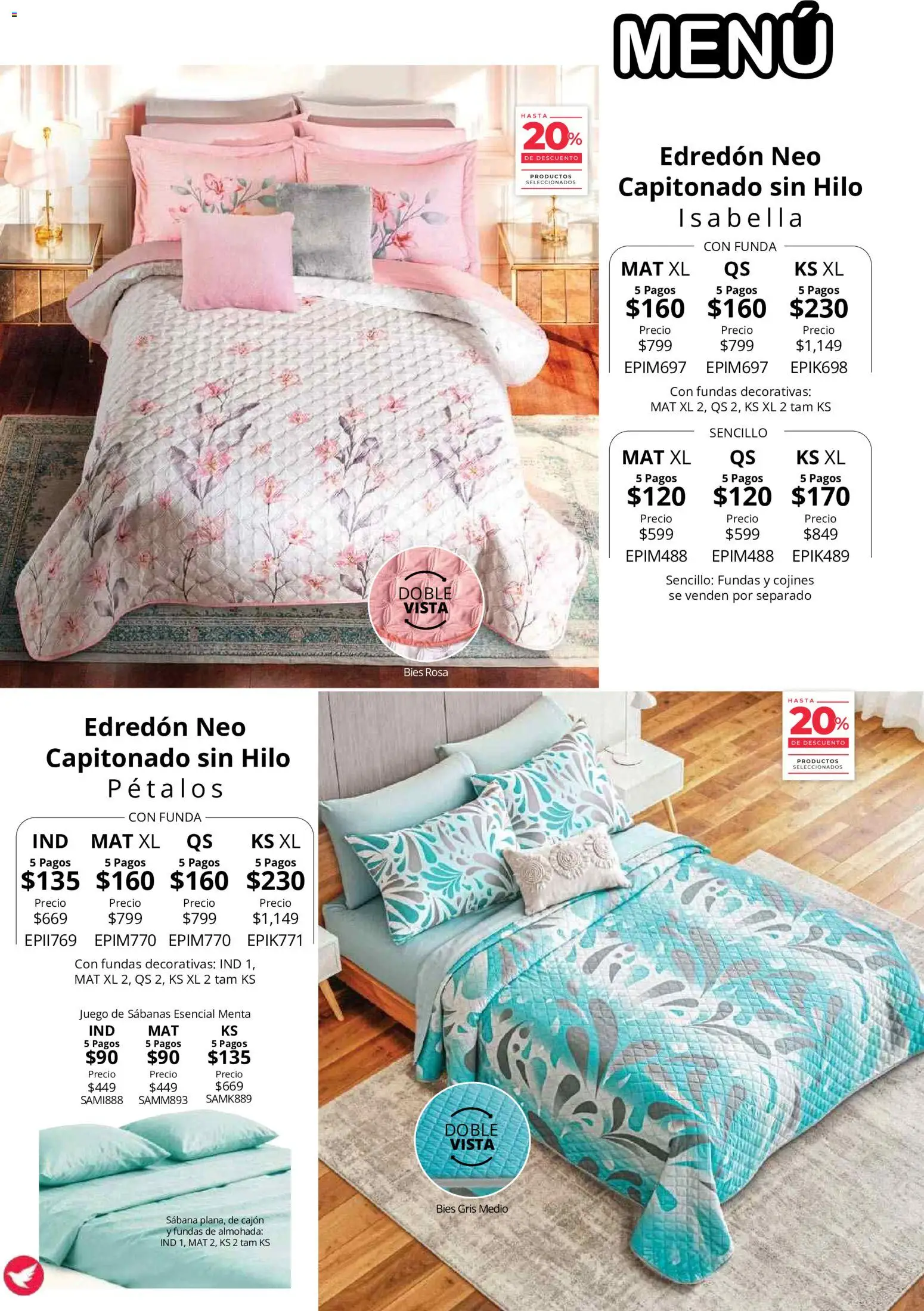 Nuevas ofertas de Colchas Concord válidas en toda la República Mexicana desde el 01/08/2026. ¡Encuentra las mejores ofertas en Colchas Concord catálogo! | Página: 71 | Productos: Juego, Funda, Almohada, Sabanas