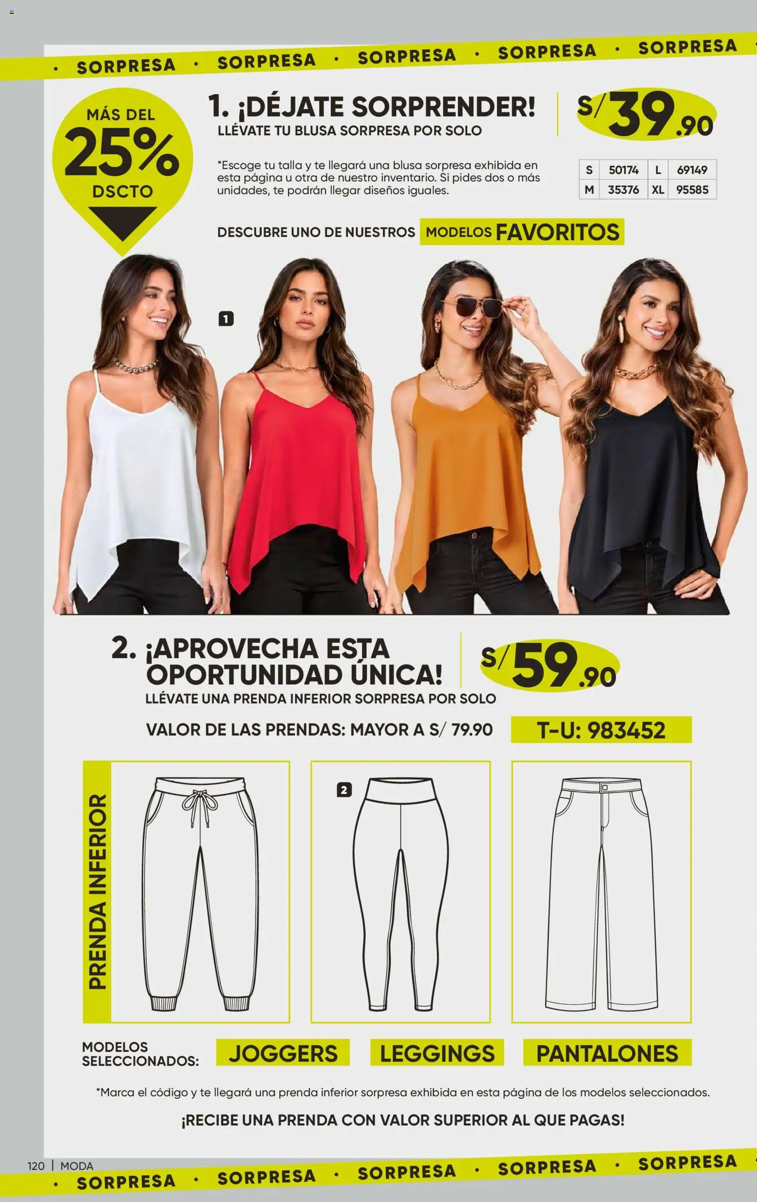 Catálogo Azzorti válido desde 14/08/2026 | Página: 122 | Productos: Blusa, Té, Pantalones, Leggings