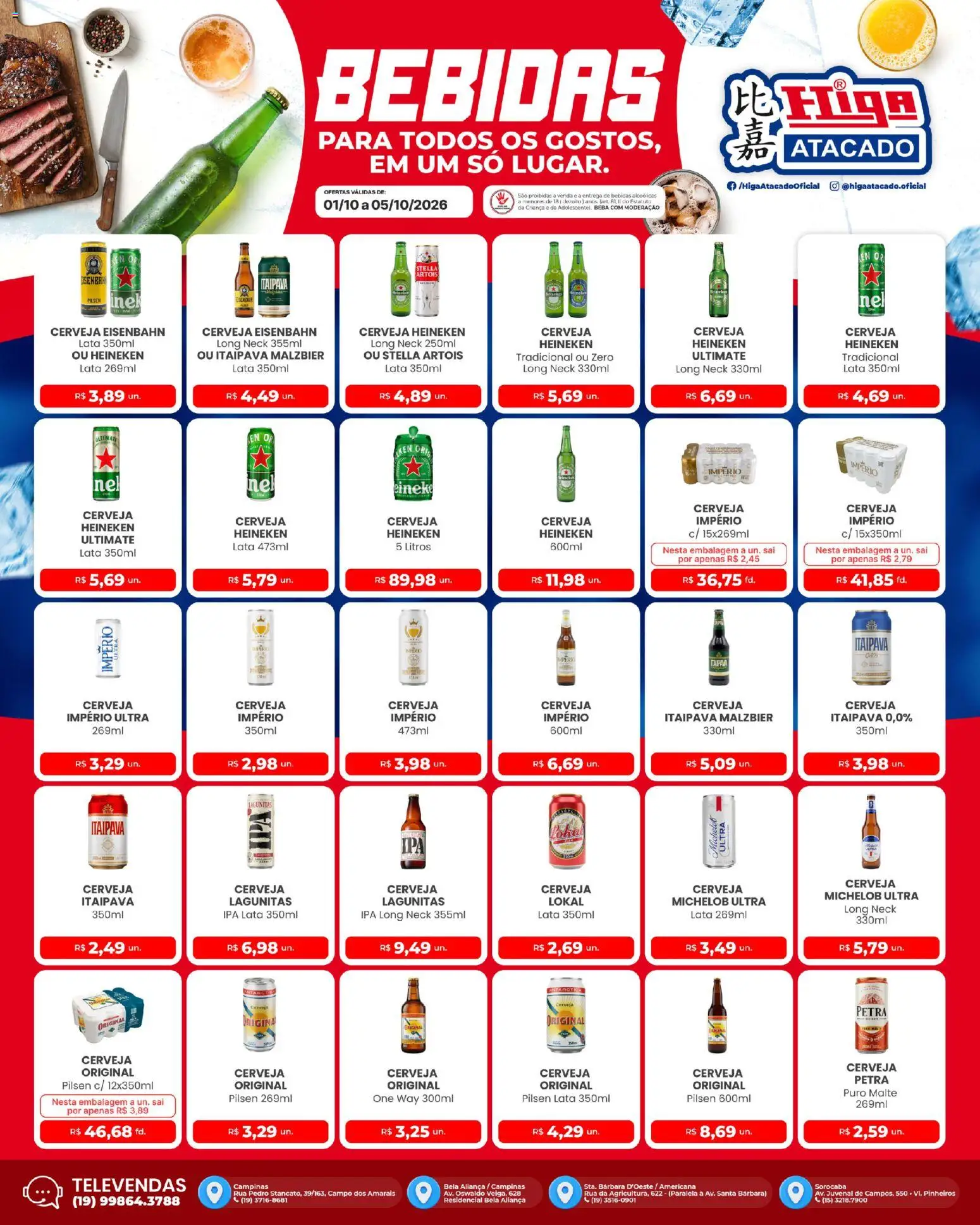 Higa Atacado Folheto - válido de 01/10/2026 | Página: 2 | Produtos: Eisenbahn, Bebidas, Cerveja, Cerveja Heineken