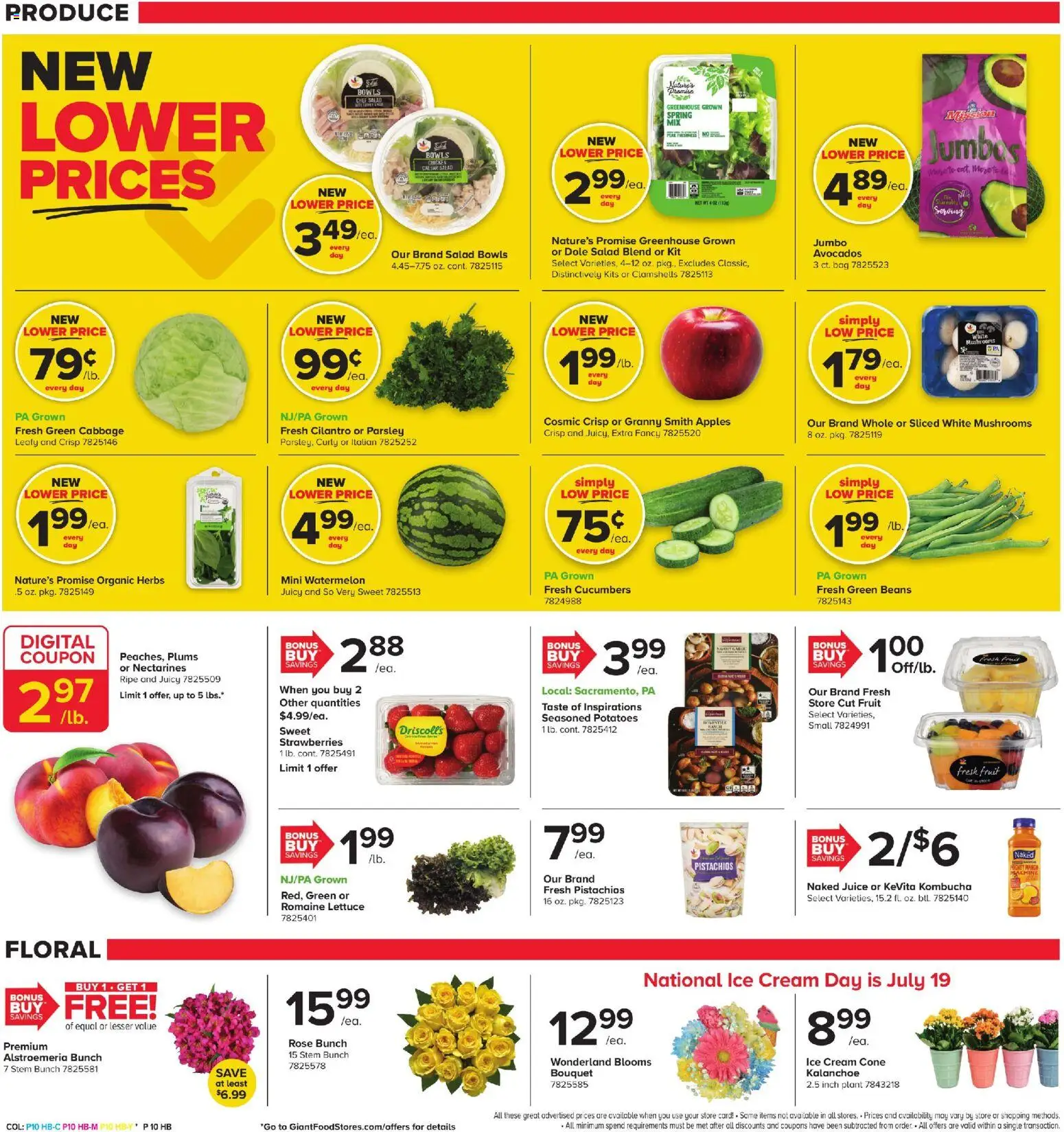 Giant Weekly Ad - valid from 07/17/2026 | Page: 8 | Products: Romaine, Lettuce, Cucumbers, Watermelon