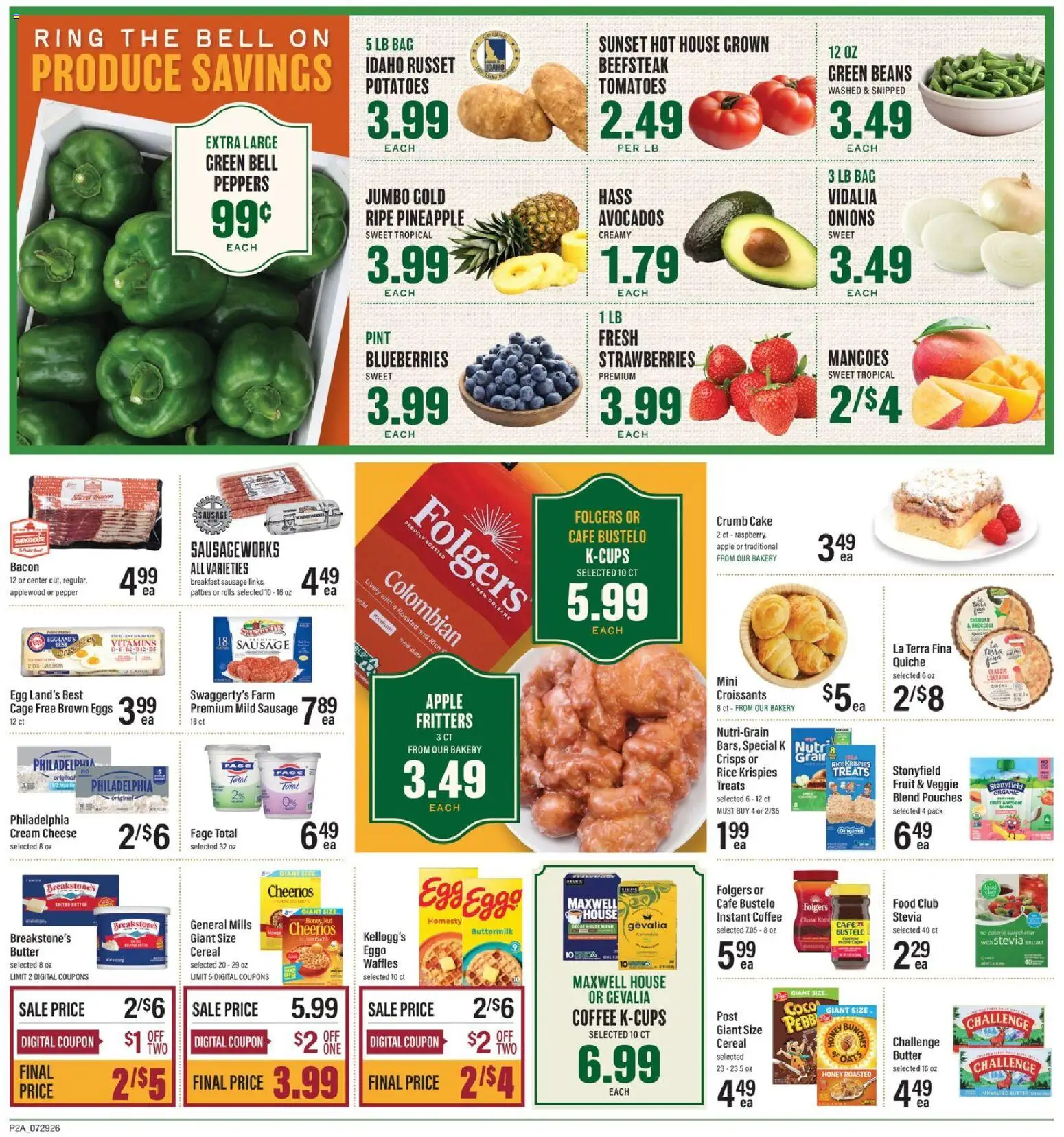 Lowes Foods Weekly Ad - NC - valid from 07/29/2026 | Page: 2 | Products: Peppers, Ring, Butter, Strawberries