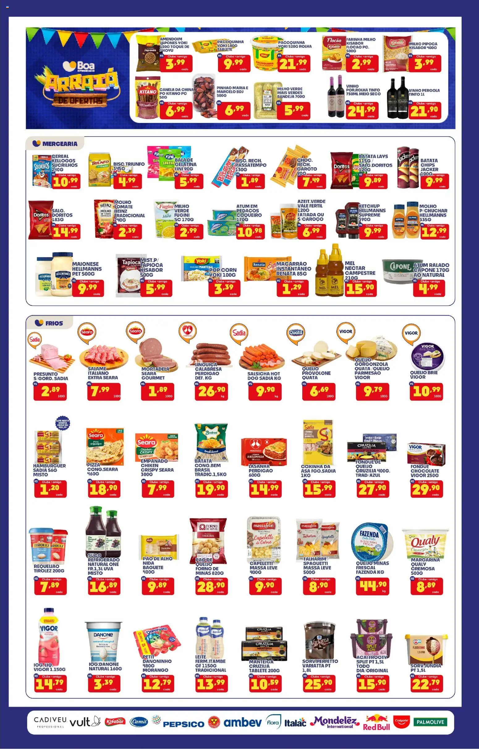 Boa Supermercados Folheto - válido de 12.06.2026 | Página: 3 | Produtos: Talharim, Queijo, Lasanha, Açaí