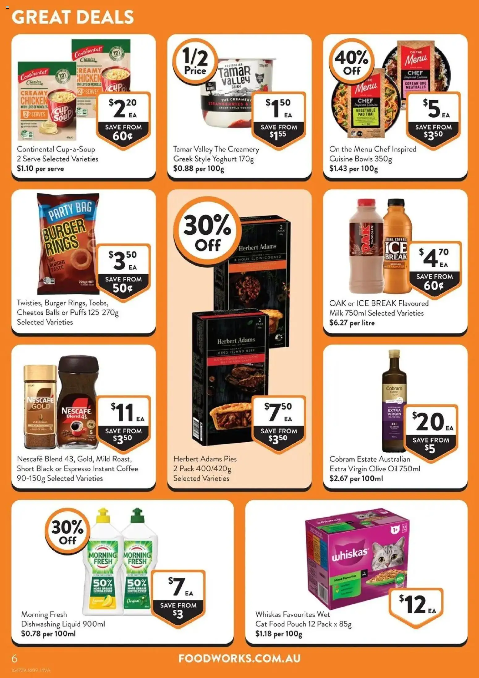 Foodworks catalogue Yarragon - 16/09/2026 > weekly / monthly specials | Page: 6 | Products: Coffee, Chocolate, Chicken, Nescafe