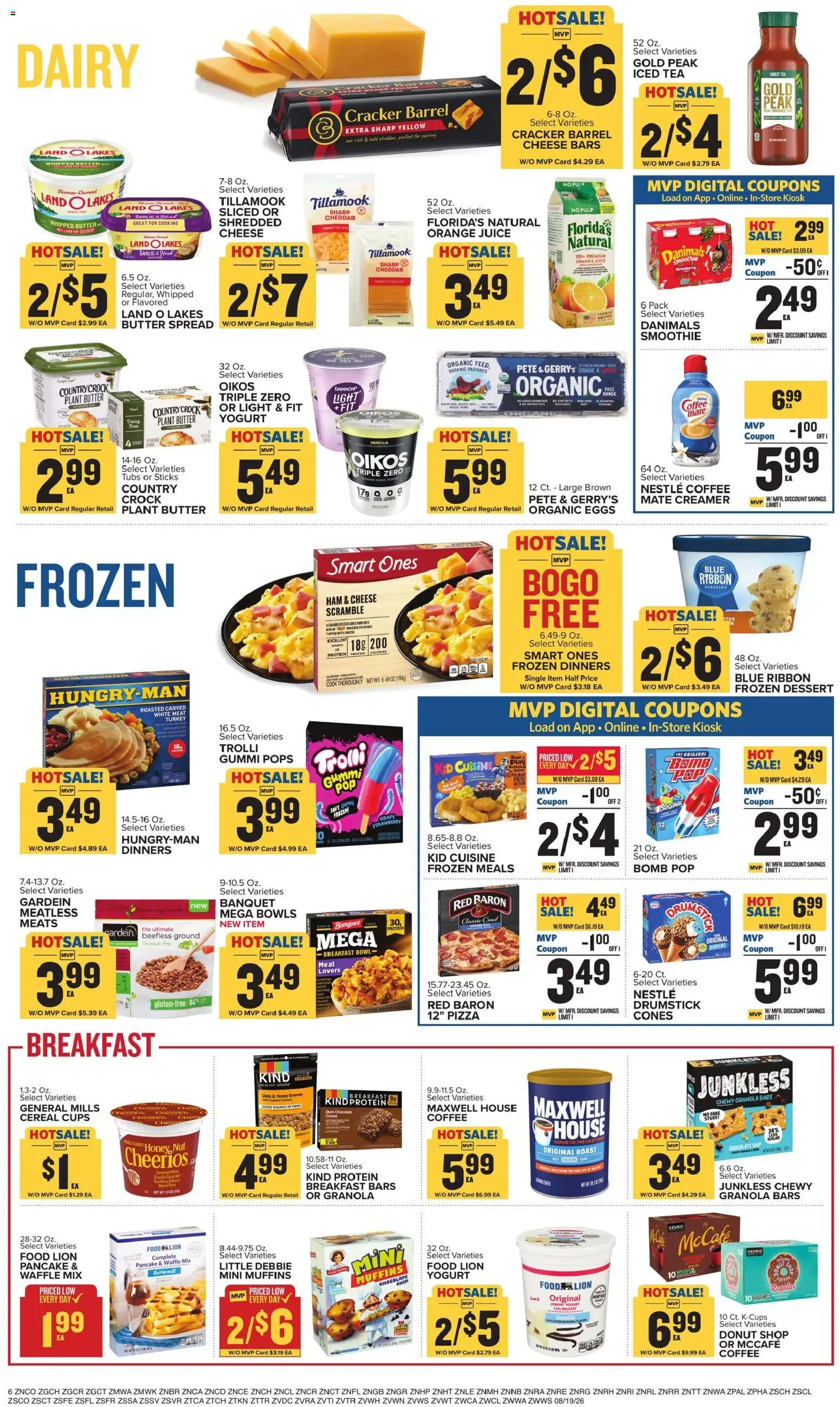 Food Lion Weekly Ad - valid from 08/19/2026 | Page: 12 | Products: Spread, Tea, Sheet, Vanilla