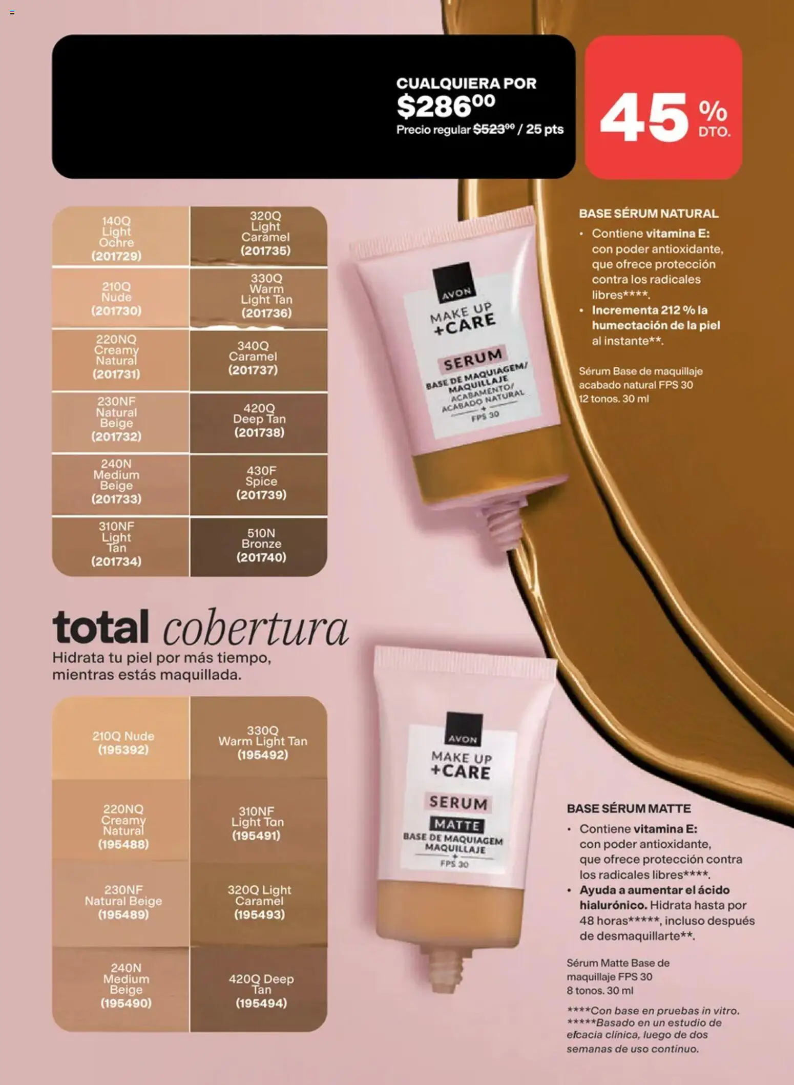Nuevas ofertas de AVON válidas en toda la República Mexicana desde el 02/10/2026. ¡Encuentra las mejores ofertas en AVON campaña 15 2026! | Página: 37 | Productos: Base de maquillaje, Serum, Maquillaje