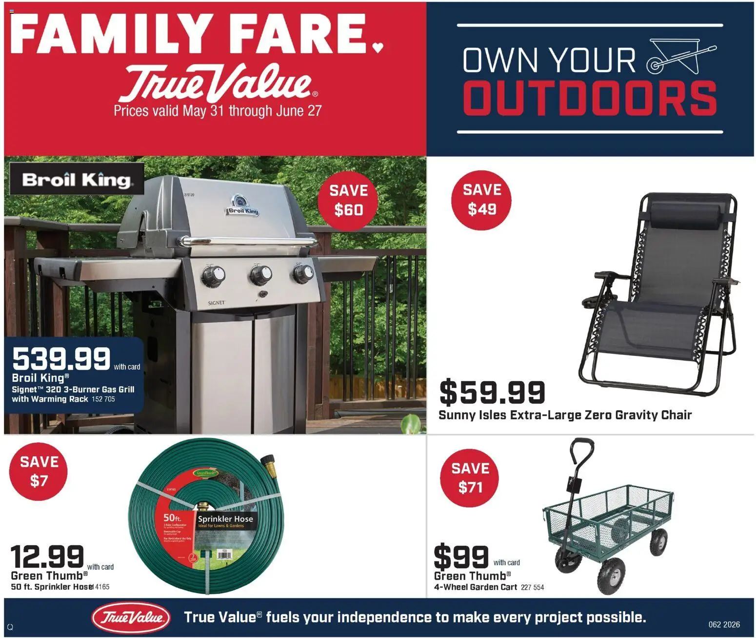 Family Fare True Value Ad - valid from 31.05.2026 | Page: 1 | Products: Chair, Grill