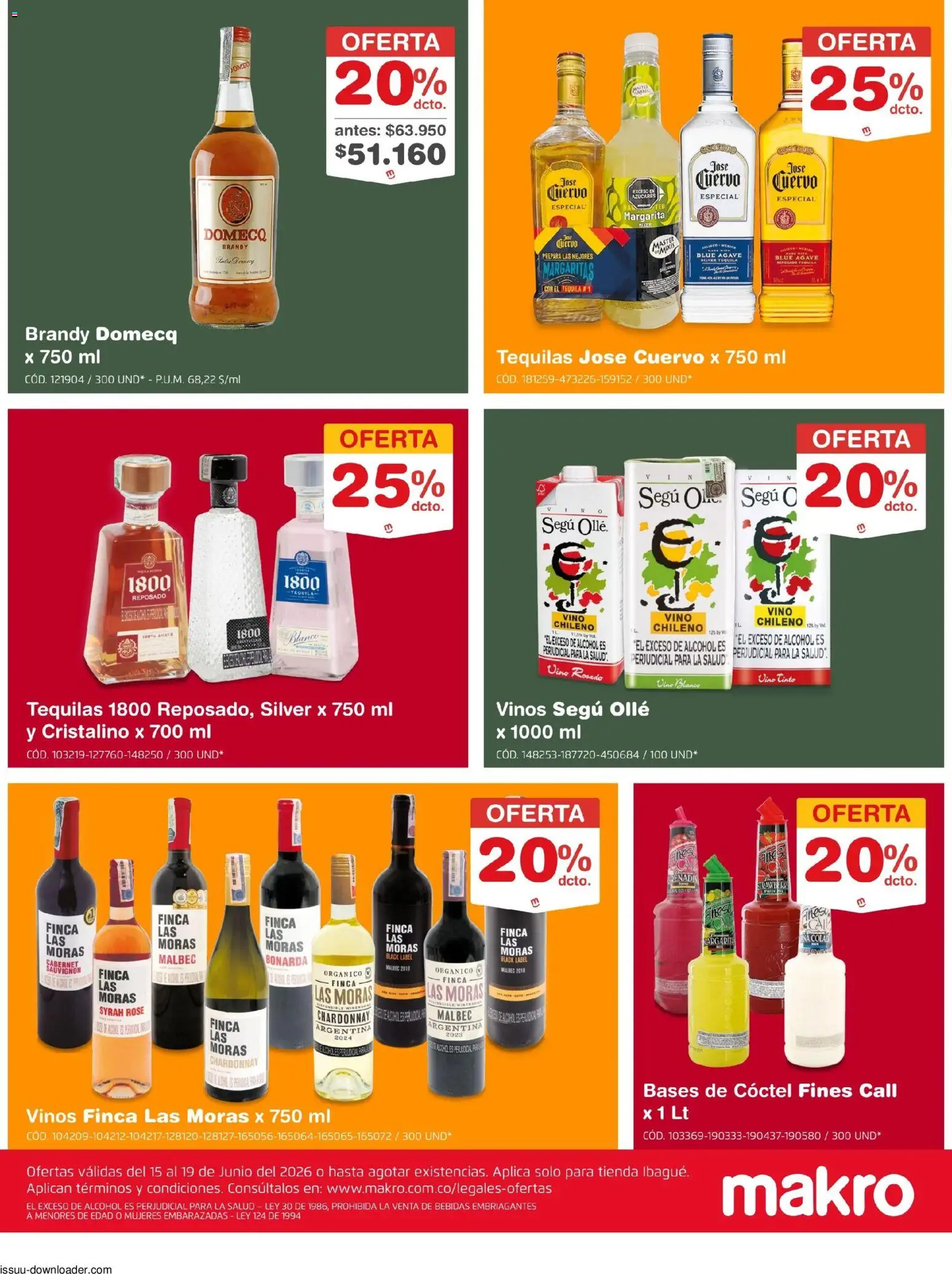 Makro revista - valida desde el 15.06.2026 | Página: 8 | Productos: Tequila, Gorro pescador, Corta uñas, Vino