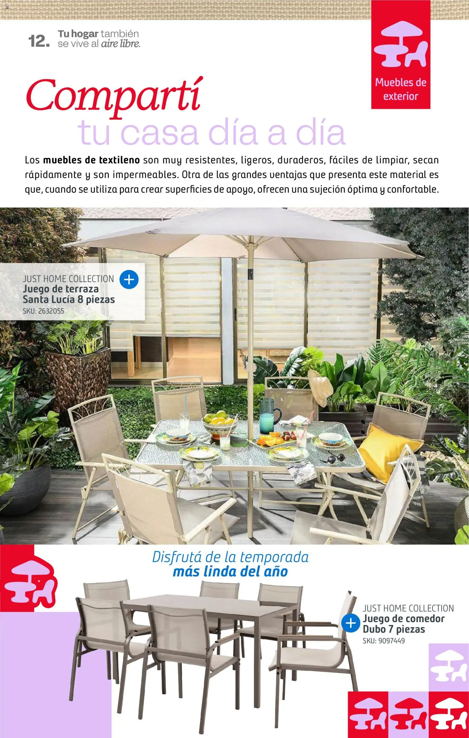 Sodimac - Catálogo Aire Libre │ válido desde el 14/09/2026 | Página: 12 | Productos: Juego de comedor