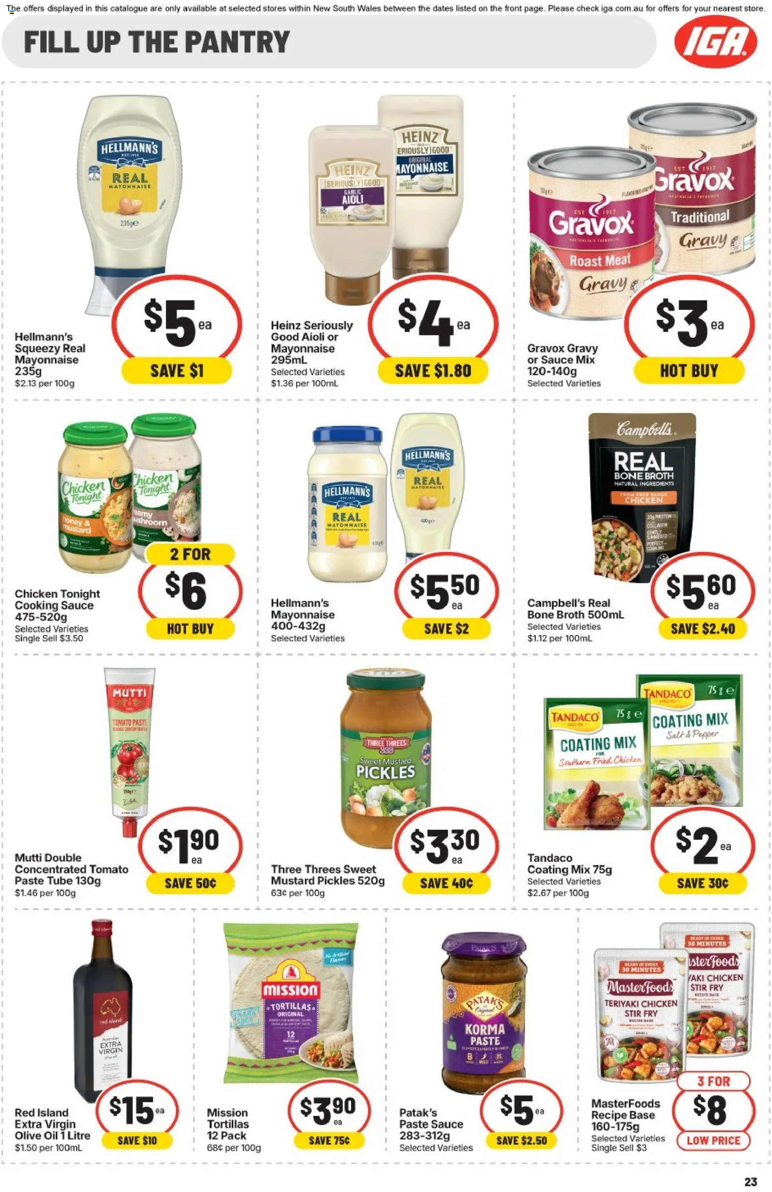 IGA catalogue - valid from 22/07/2026 | Page: 21 | Products: Oil, Honey, Pepper, Tortillas