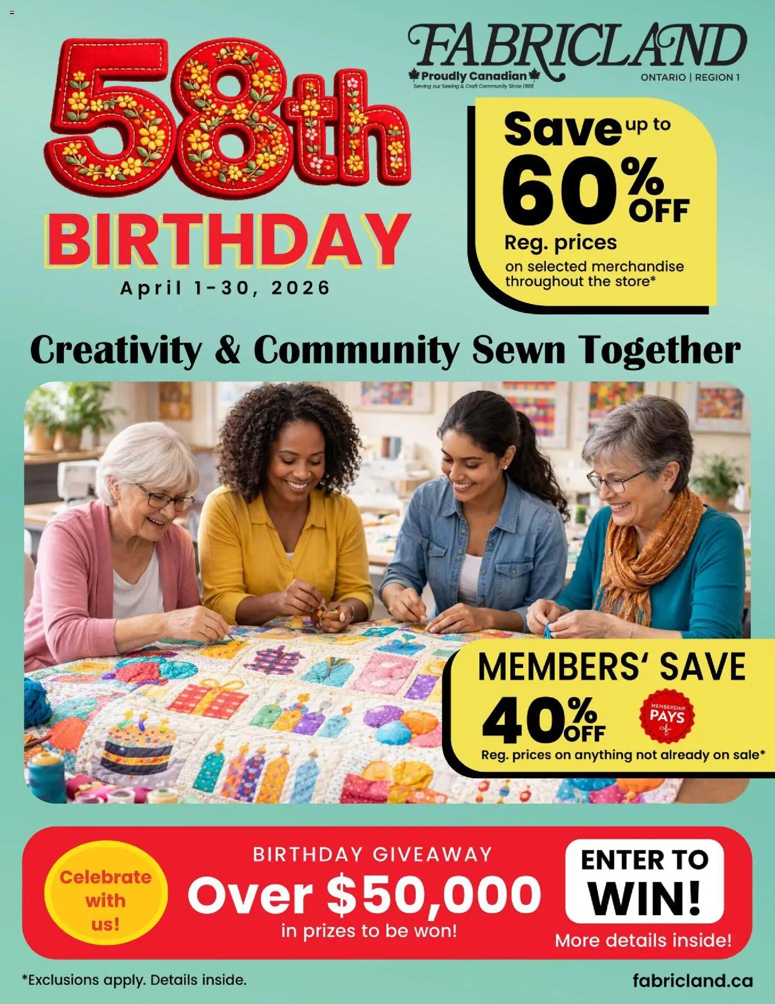 Fabricland flyer valid from 01.04.2026 | Page: 1