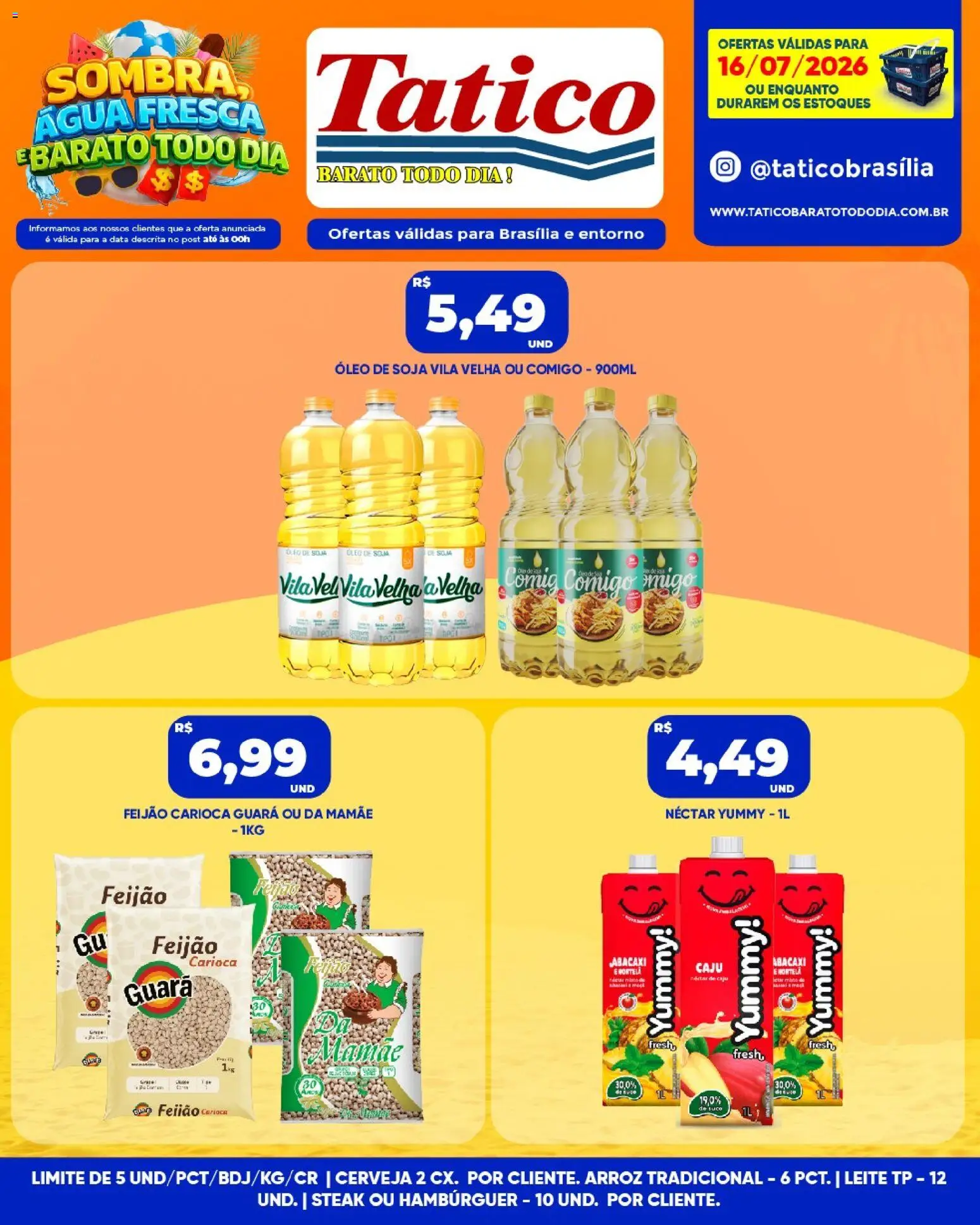 Tatico Folheto - válido de 16/07/2026 | Página: 4 | Produtos: Caju, Óleo, Cerveja, Abacaxi
