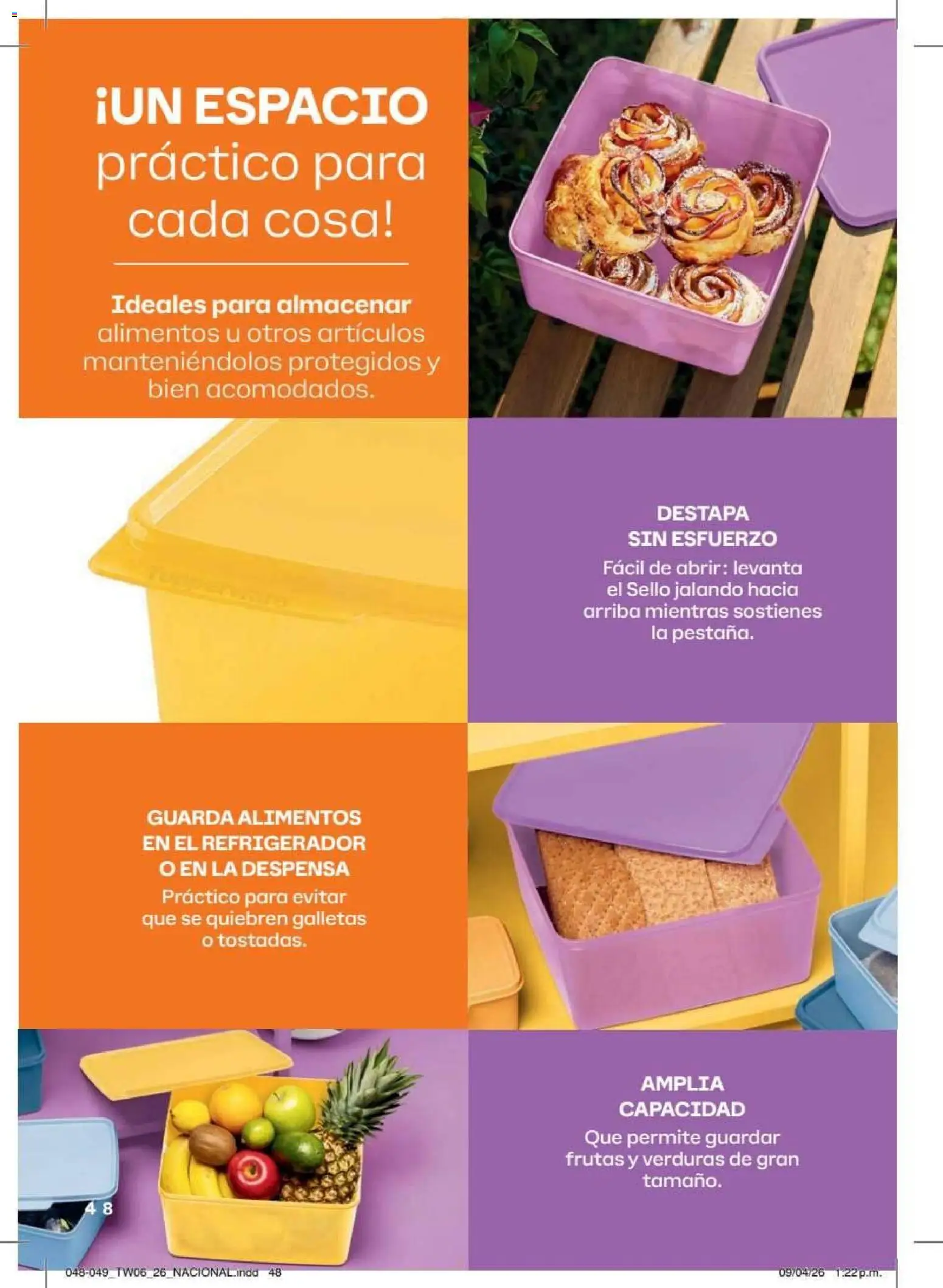 Nuevas ofertas de Tupperware válidas en toda la República Mexicana desde el 18/05/2026. ¡Encuentra las mejores ofertas en Tupperware catálogo! | Página: 48 | Productos: Refrigerador, Galletas, Despensa