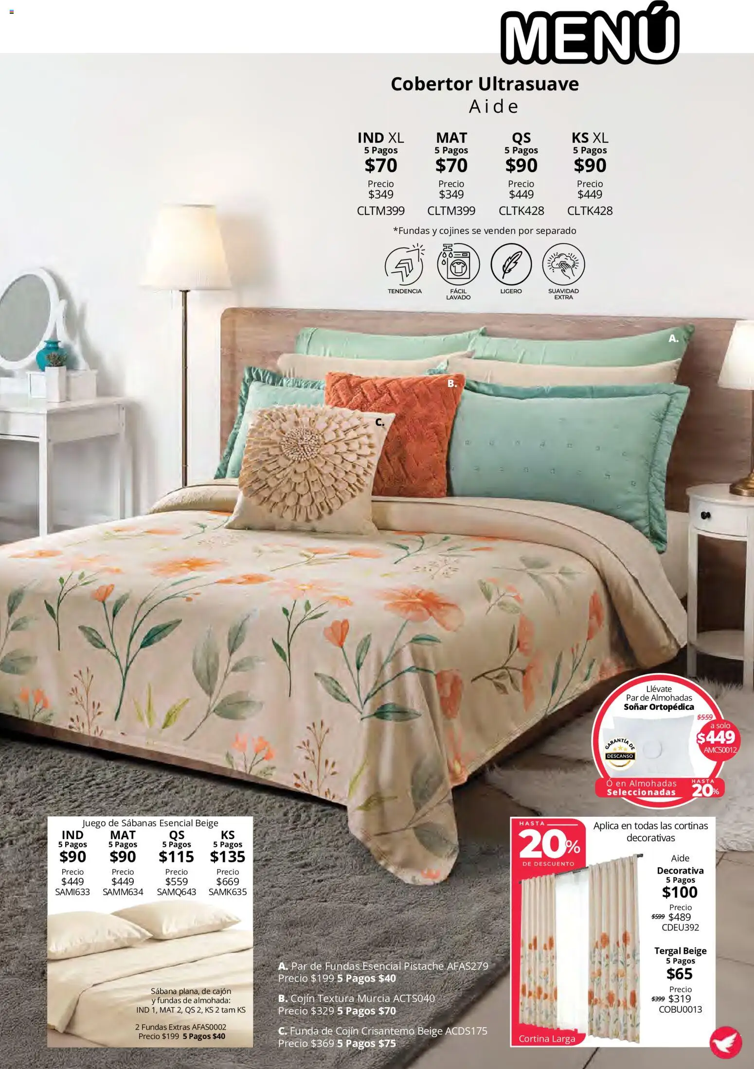 Nuevas ofertas de Colchas Concord válidas en toda la República Mexicana desde el 15/10/2026. ¡Encuentra las mejores ofertas en Colchas Concord catálogo Colección Cobertor Calor de Hogar! | Página: 85