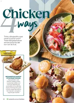 Preview of Woolworths Fresh Ideas magazine - valid from 01.05.2026 | Page: 40 | Products: Chicken, Bag