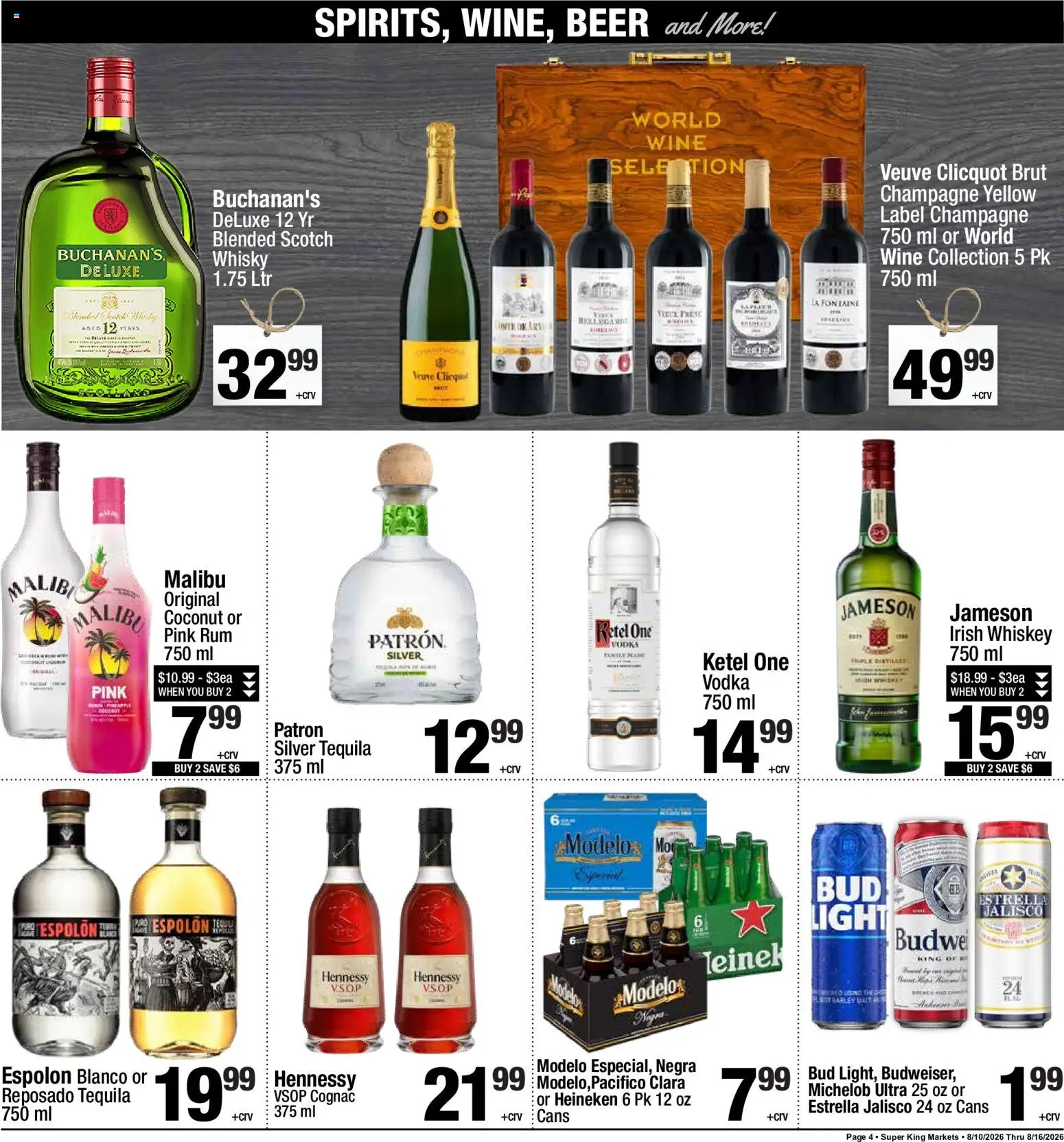 Super King Ad - valid from 08/10/2026 | Page: 5 | Products: Tequila, Wine, Cognac, Rum