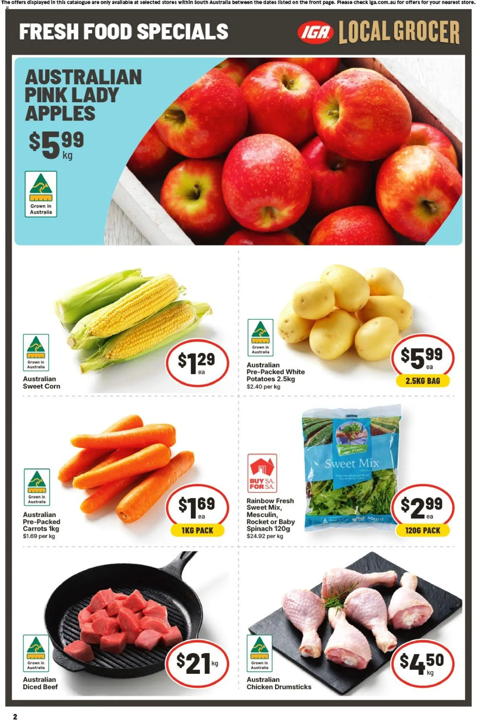 IGA catalogue - valid from 16/09/2026 | Page: 3 | Products: Food, Beef, Spinach, Bag