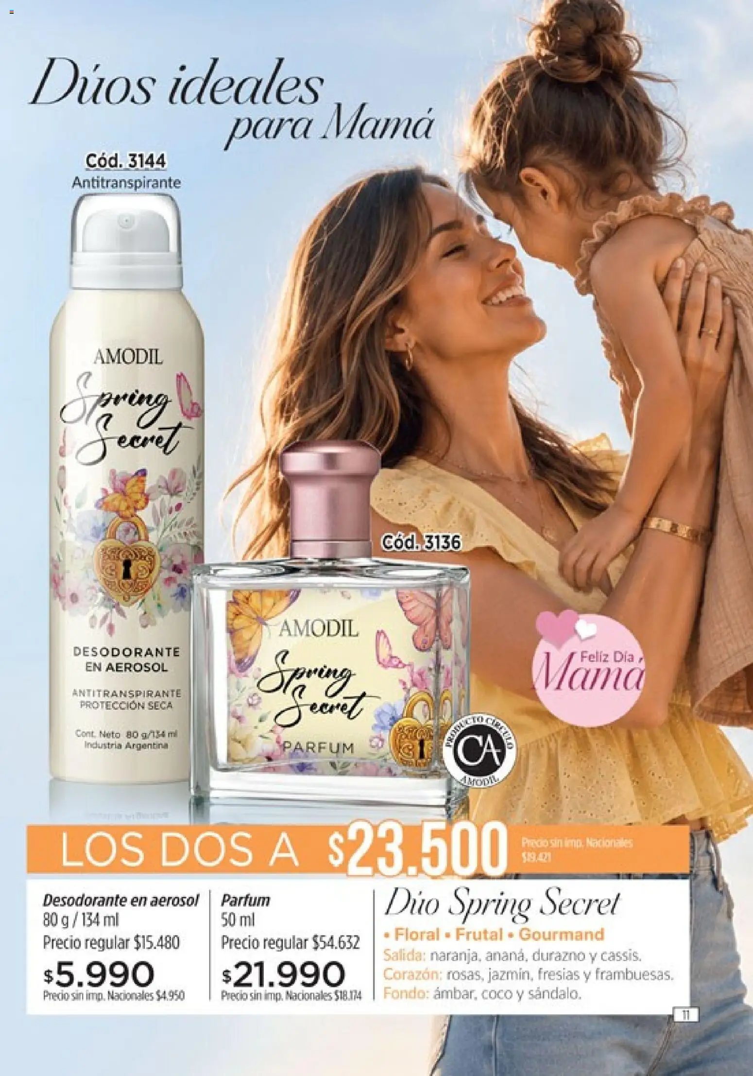 Catálogo Amodil Campaña 14 │ válido desde el 07/08/2026 | Página: 11 | Productos: Coco, Durazno, Desodorante, Antitranspirante
