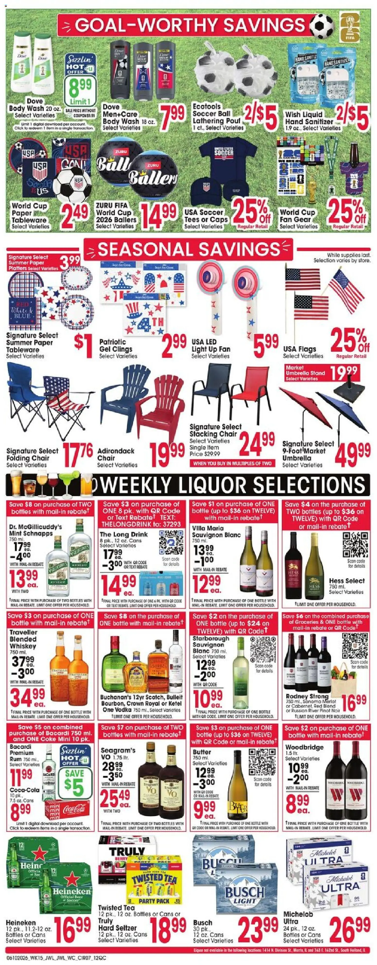 Jewel Osco Weekly Ad - IL - valid from 10.06.2026 | Page: 7 | Products: Chair, Butter, Umbrella, Fan