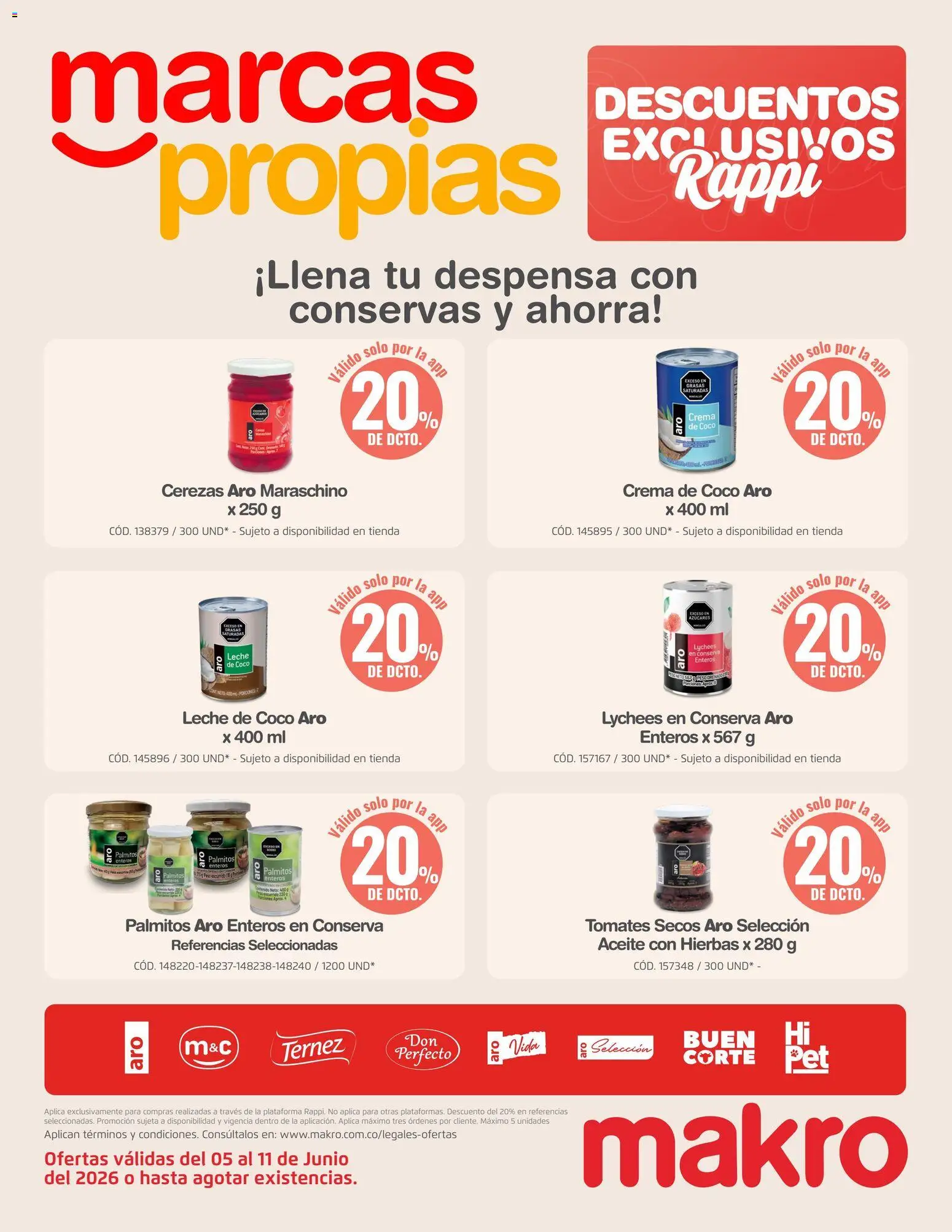 Makro revista - valida desde el 05.06.2026 | Página: 10 | Productos: Tomates, Cerezas, Leche, Aceite