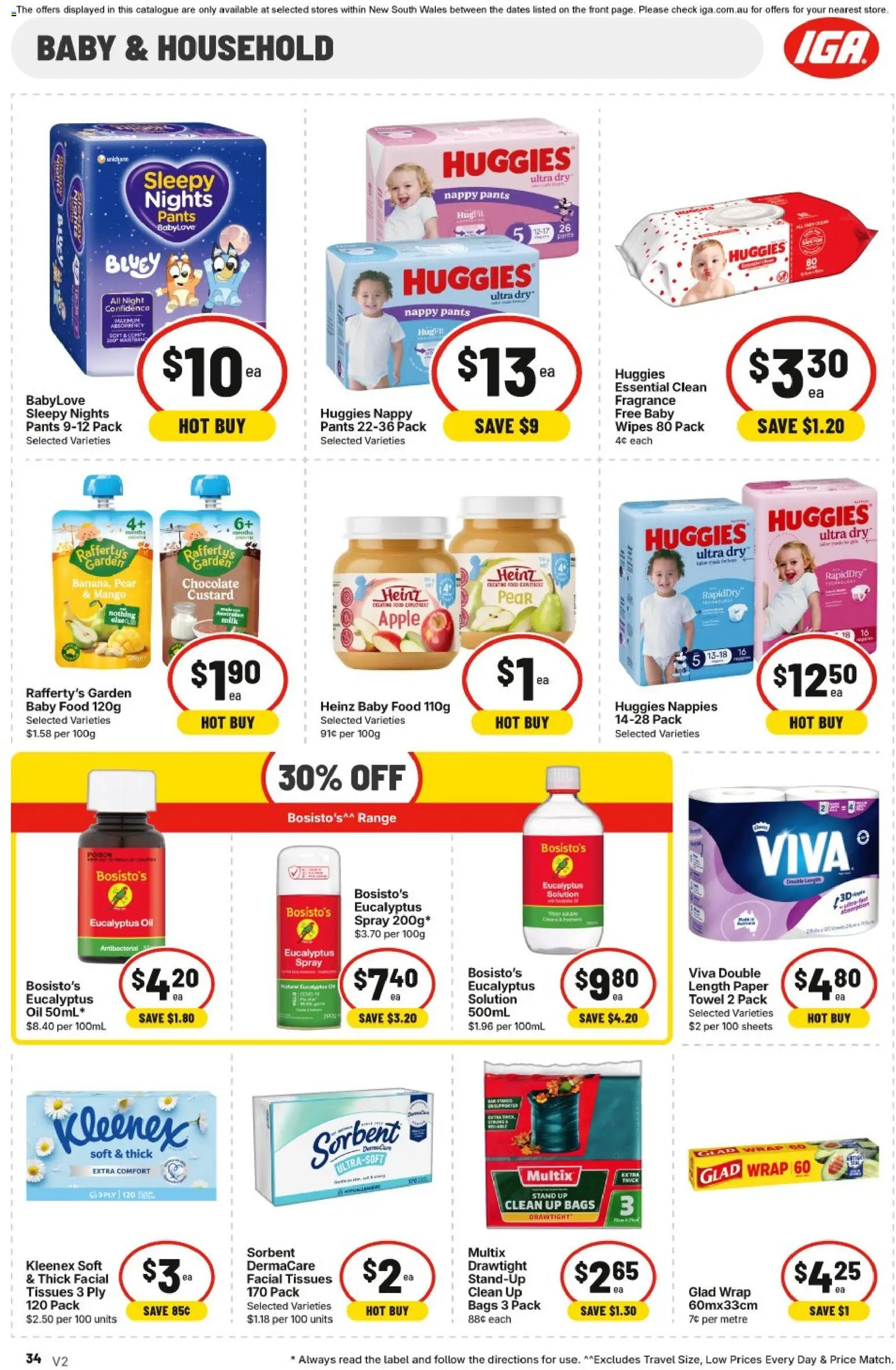 IGA catalogue - valid from 22/07/2026 | Page: 33 | Products: Milk, Pants, Mango, Pear