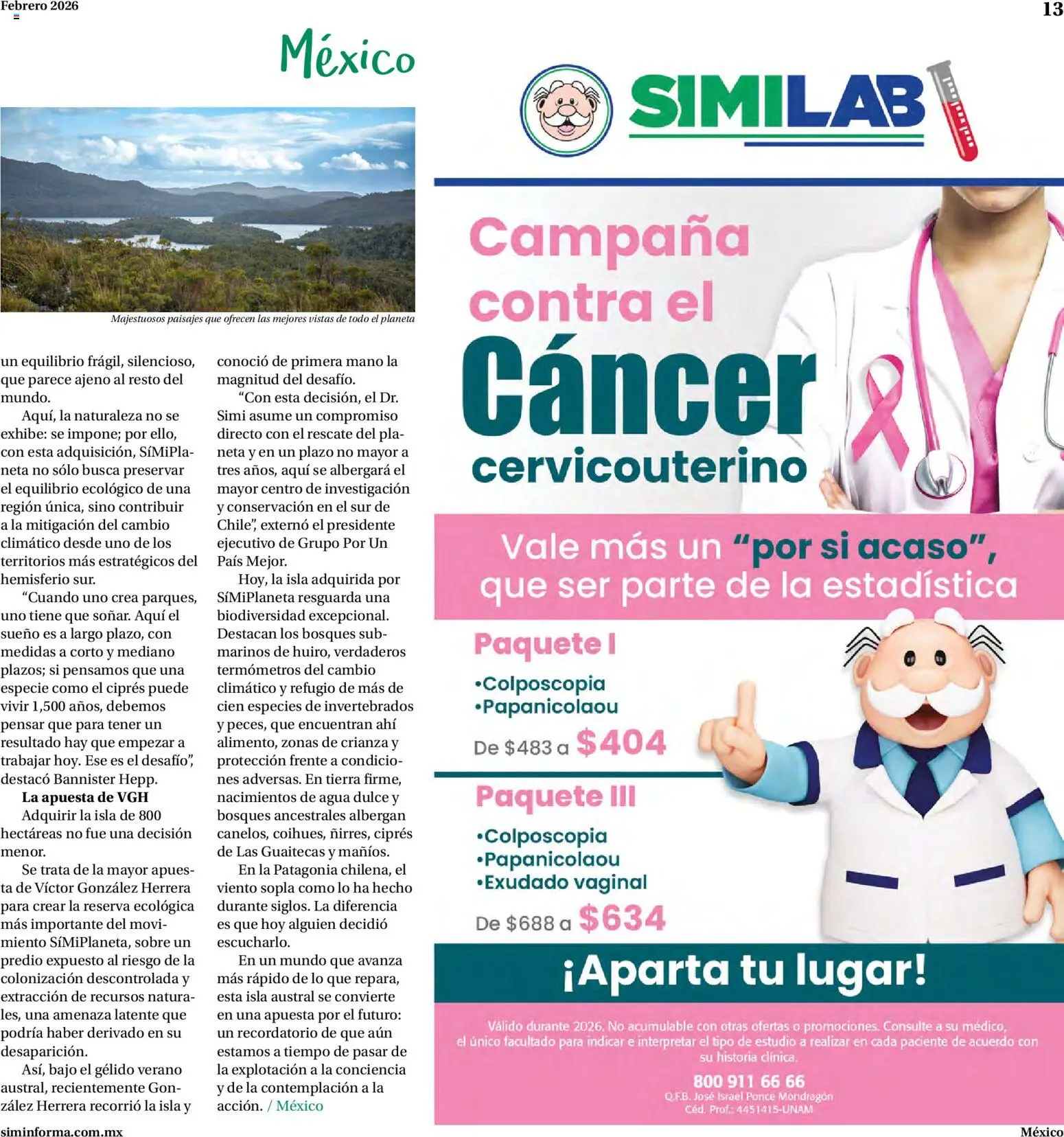 Nuevas ofertas de Farmacias Similares válidas en toda la República Mexicana desde el 01.02.2026. ¡Encuentra las mejores ofertas en Farmacias Similares catálogo! | Página: 13 | Productos: Agua, Sobre, Campana