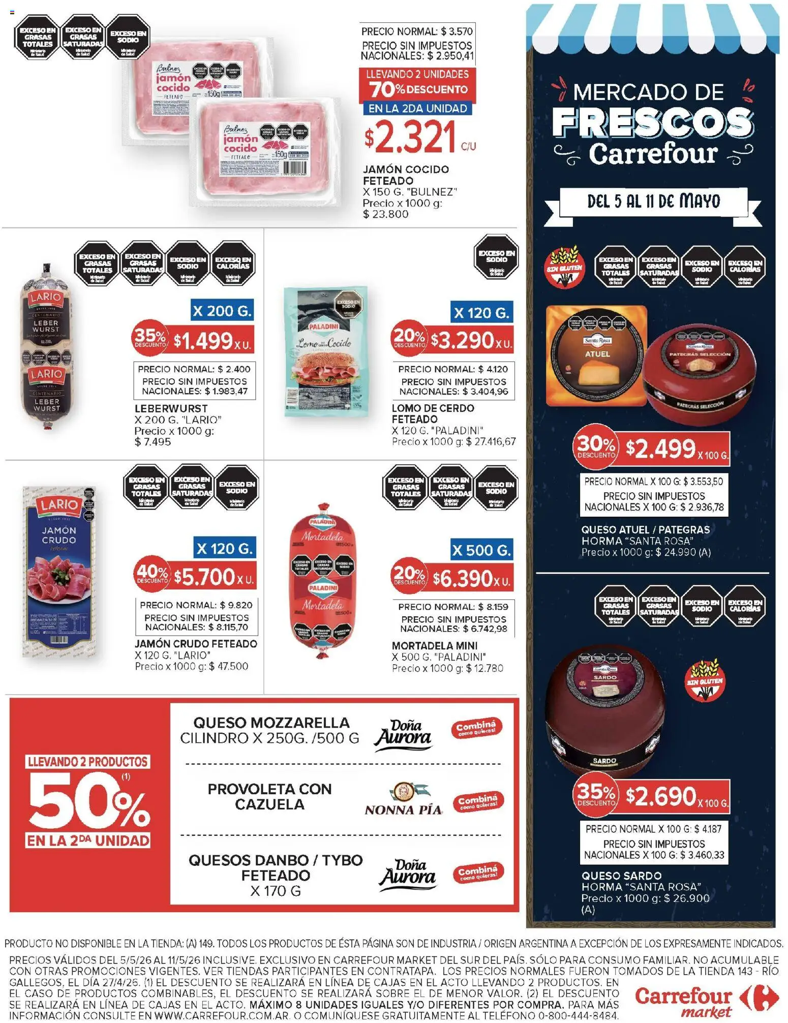 Carrefour Market catálogo │ válido desde el 05.05.2026 | Página: 14 | Productos: Caso, Sobre, Mortadela, Queso