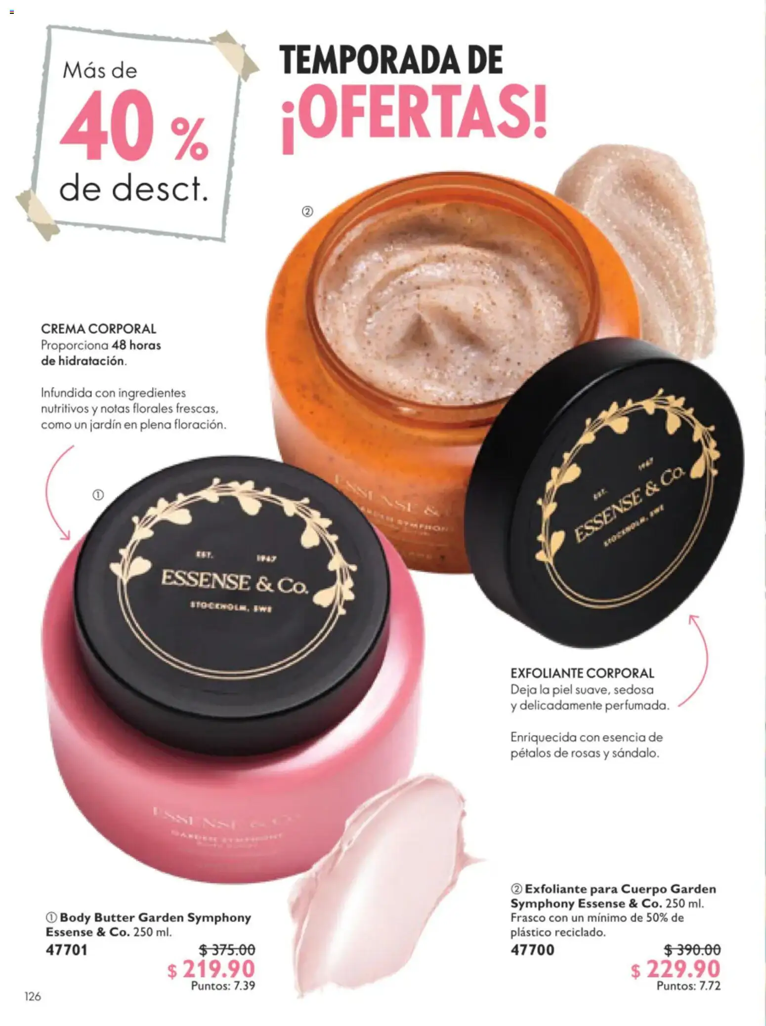 Nuevas ofertas de Oriflame válidas en toda la República Mexicana desde el 11/07/2026. ¡Encuentra las mejores ofertas en Oriflame campaña 10 2026! | Página: 126 | Productos: Crema, Exfoliante corporal, Body, Crema corporal