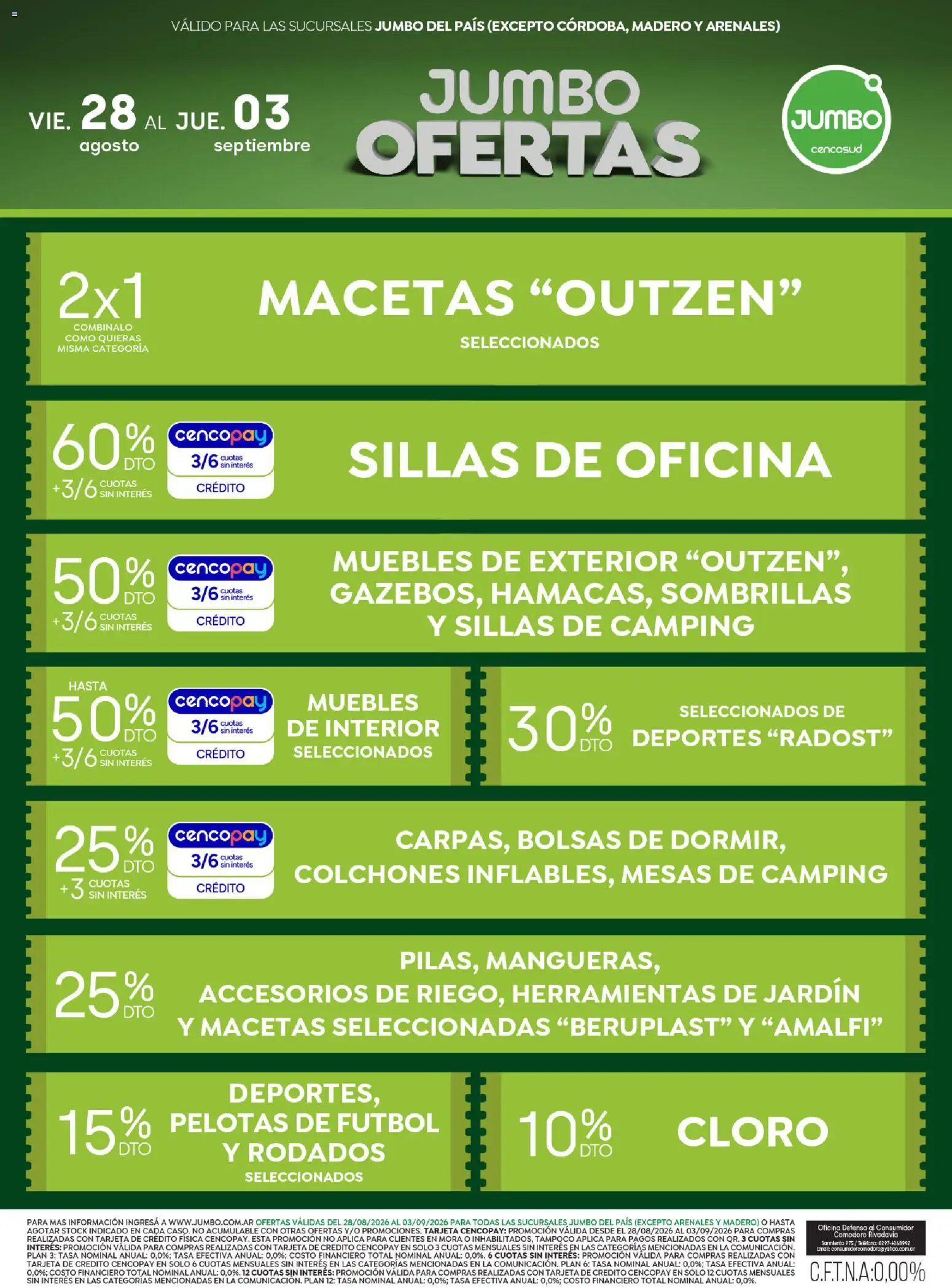 Jumbo - Ofertas | Electro y Hogar │ válido desde el 28/08/2026 | Página: 3 | Productos: Teléfono, Macetas, Herramientas