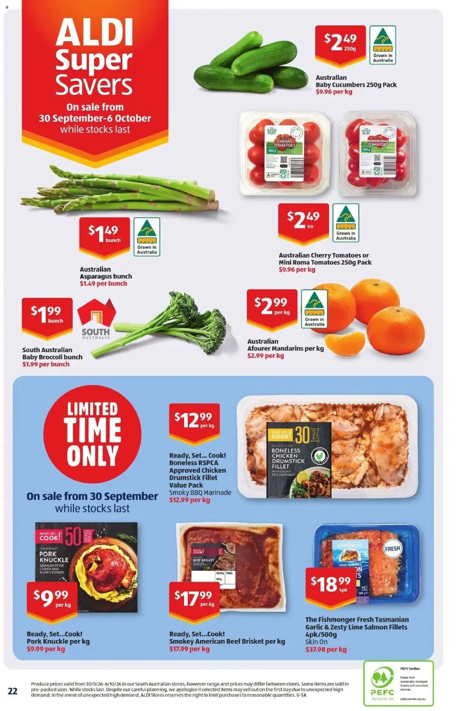 Aldi catalogue - valid from 07/10/2026 | Page: 22 | Products: Chicken, Beef, Garlic, Tomato