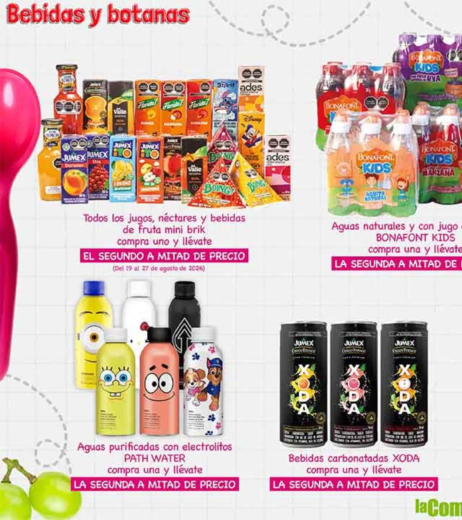 Nuevas ofertas de La Comer válidas en toda la República Mexicana desde el 19/08/2026. ¡Encuentra las mejores ofertas en La Comer folleto! | Página: 74 | Productos: Jugo, Bebidas, Fruta