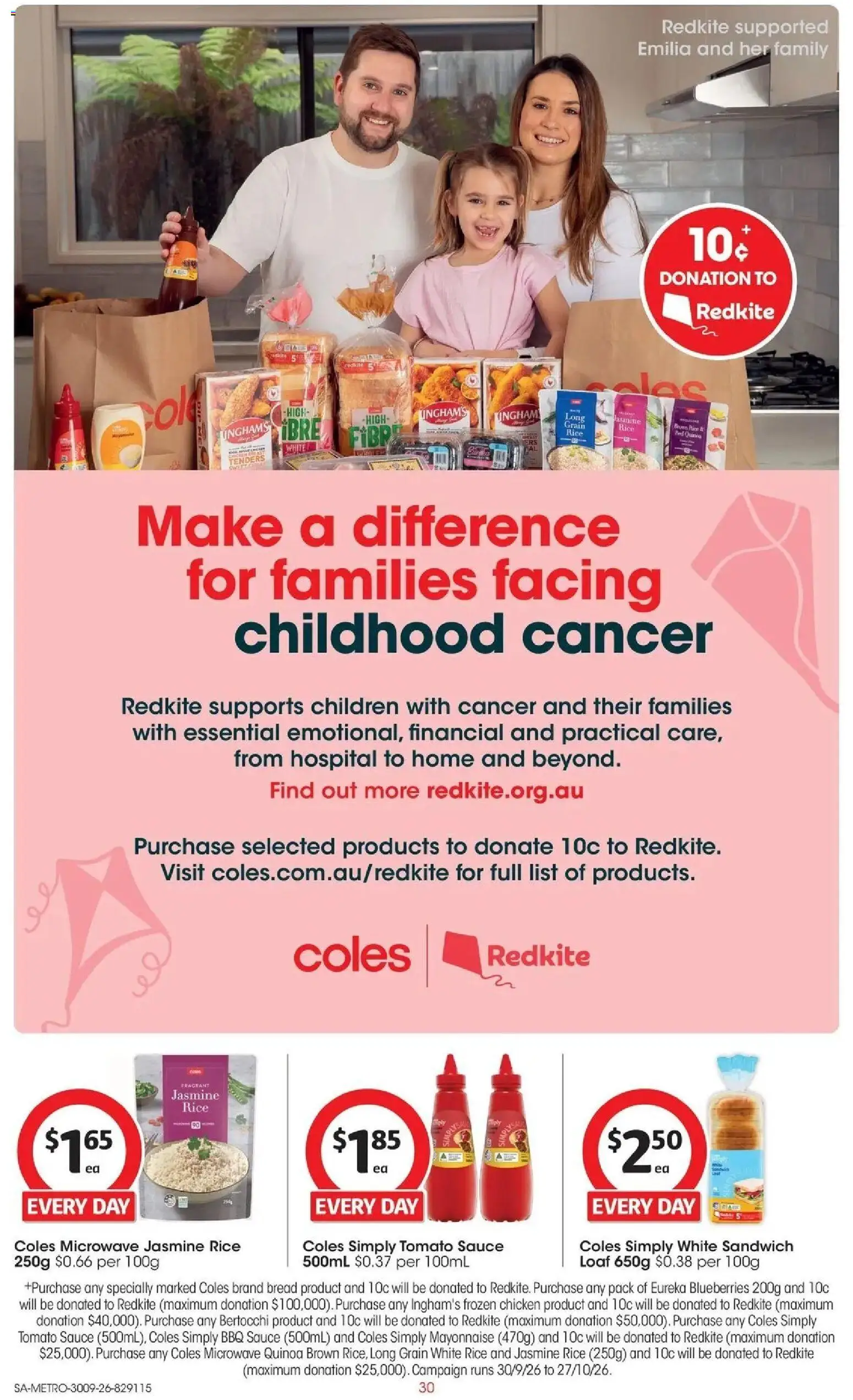 Coles catalogue - valid from 30/09/2026 | Page: 30 | Products: Bread, Rice, Quinoa, Blueberries