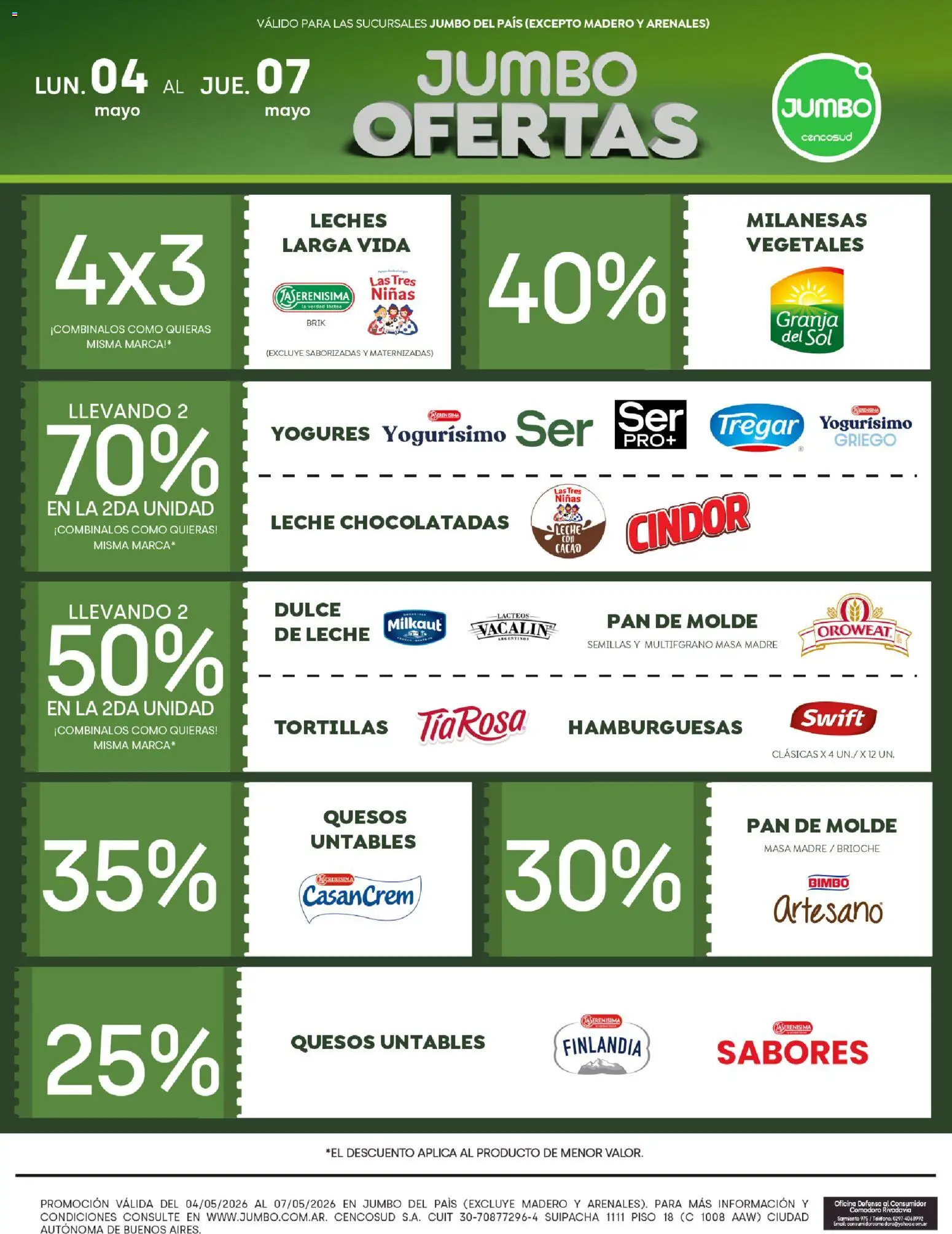 Jumbo - Ofertas | Interior │ válido desde el 04.05.2026 | Página: 2 | Productos: Molde, Leche, Pan, Cacao
