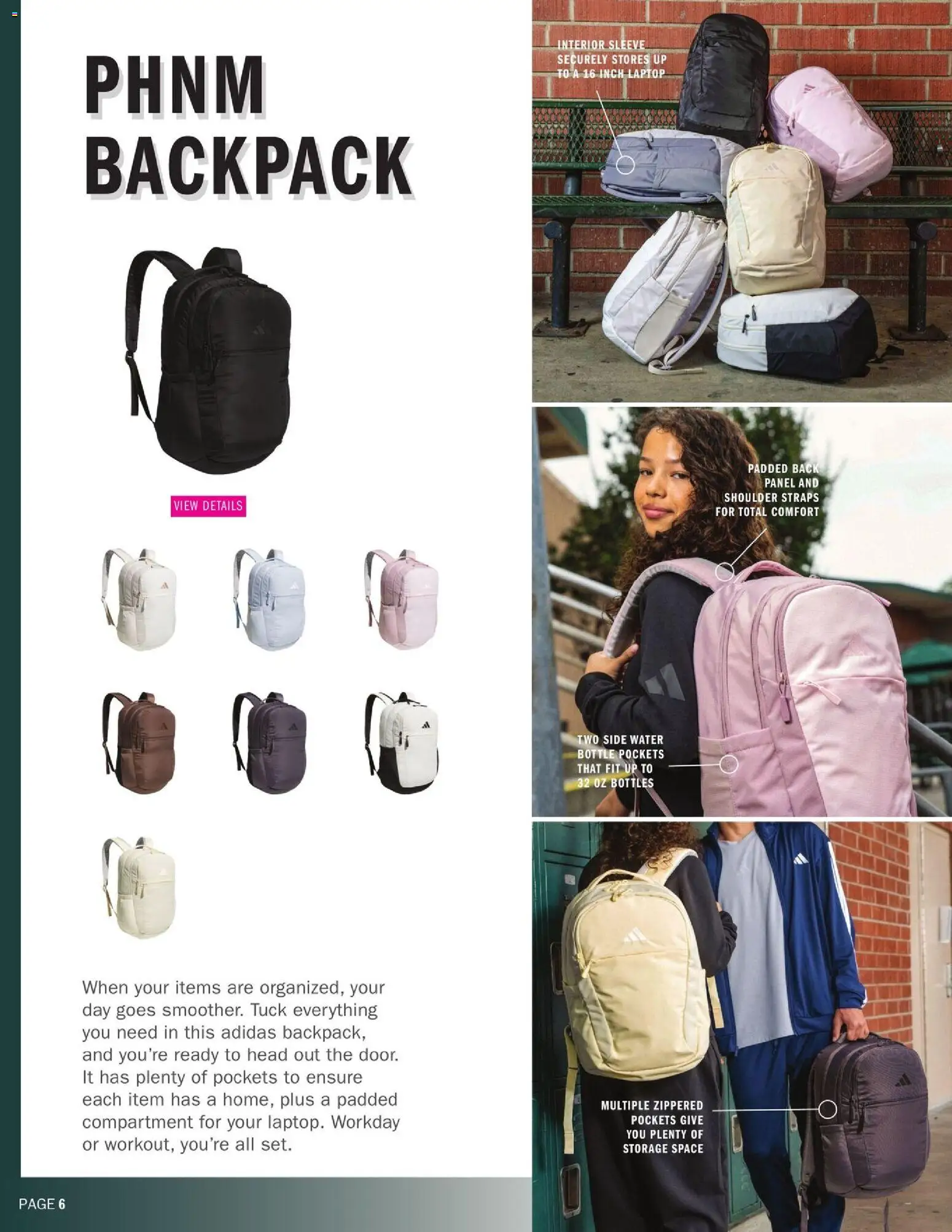 Dunham's Sports Adidas Back-To-School Backpack & Lunch Kit Guide - valid from 07/16/2026 | Page: 6 | Products: Water, Backpack, Laptop