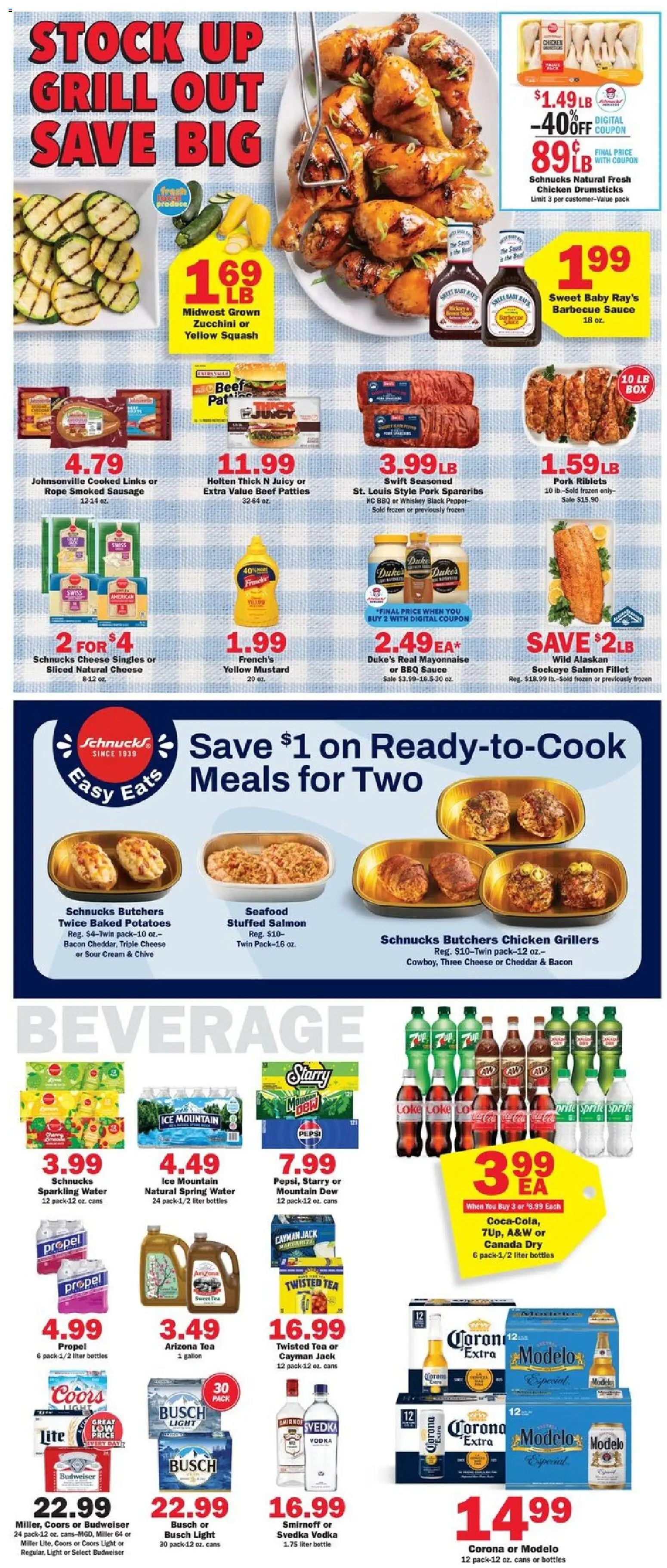 Schnucks Weekly Ad - valid from 07/29/2026 | Page: 3 | Products: Zucchini, Cheese, Sour cream, Beef