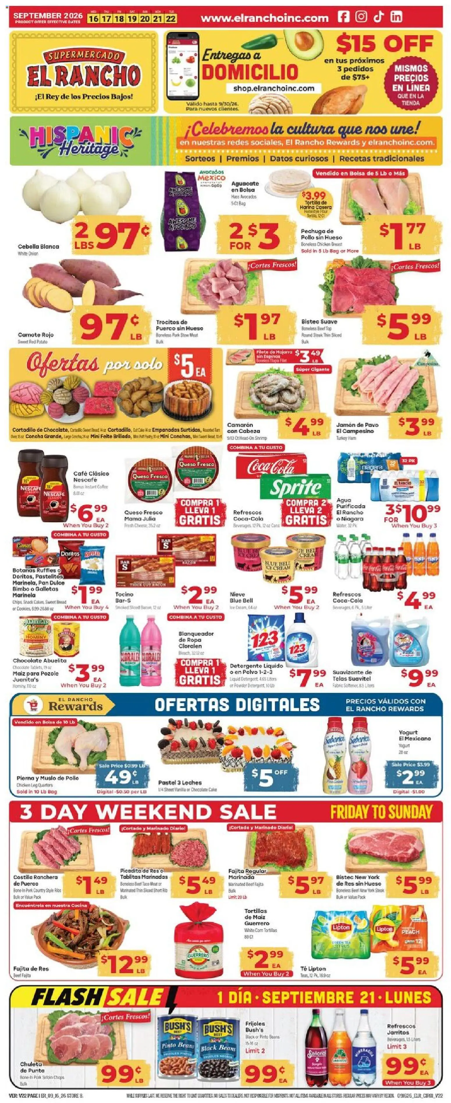 El Rancho Weekly Ad - valid from 09/16/2026 | Page: 1