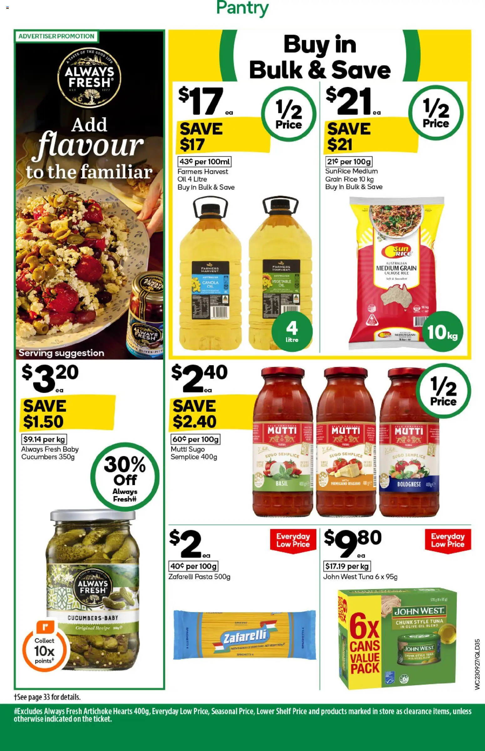 Woolworths catalogue - valid from 23/09/2026 | Page: 37 | Products: Shelf, Cucumbers, Pc, Parmigiano Reggiano